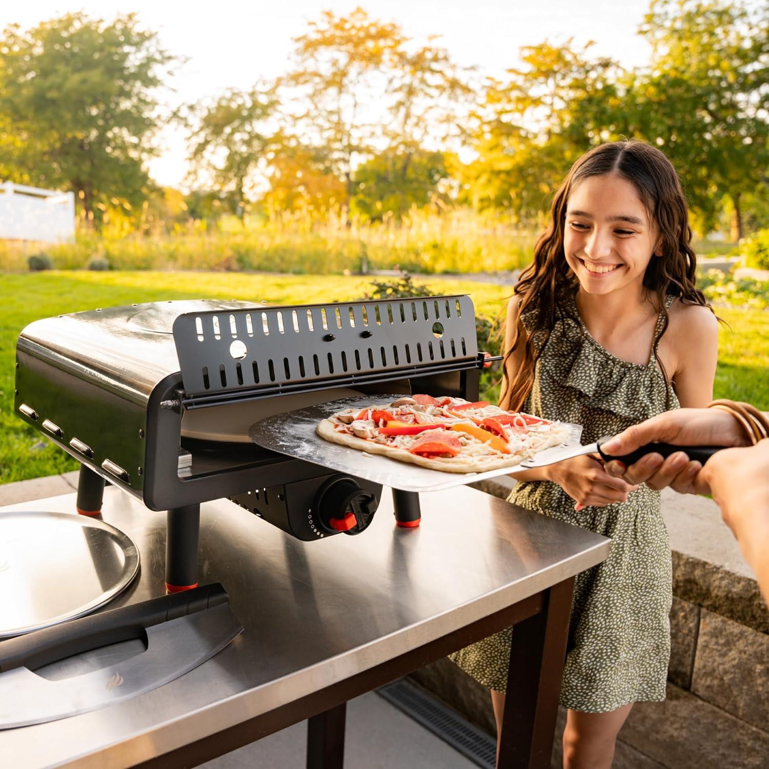 Blackstone Leggero Tabletop Outdoor Pizza Oven with 13" Rotating Cordierite Stone