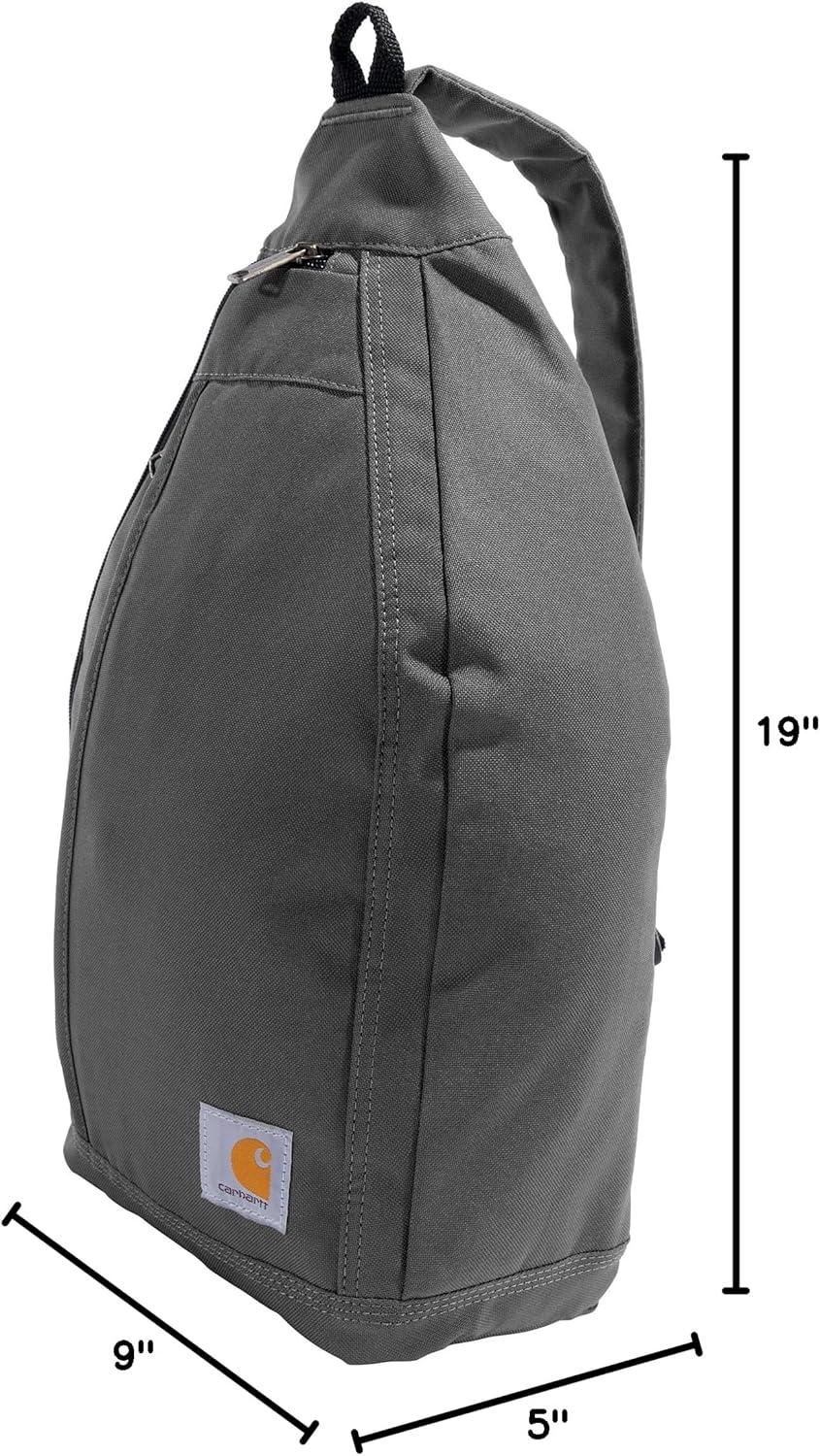 Gravel Gray Polyester Men's Shoulder Bag with Adjustable Strap