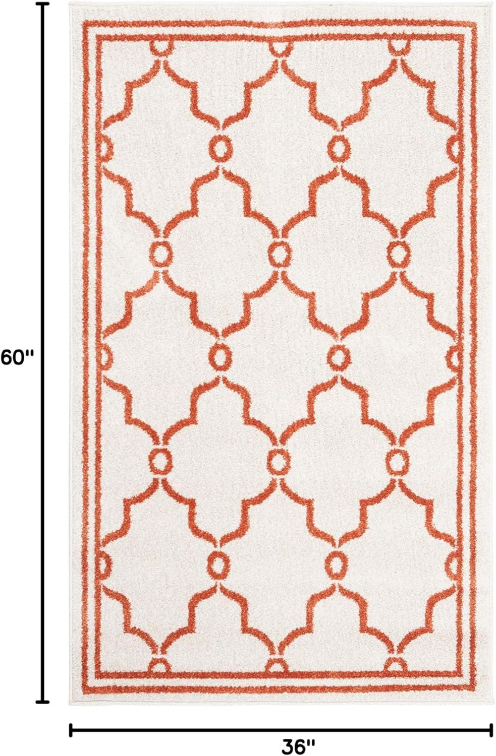 Amherst AMT414 Power Loomed Indoor Accent Rug - Beige/Orange - 3'x5' - Safavieh