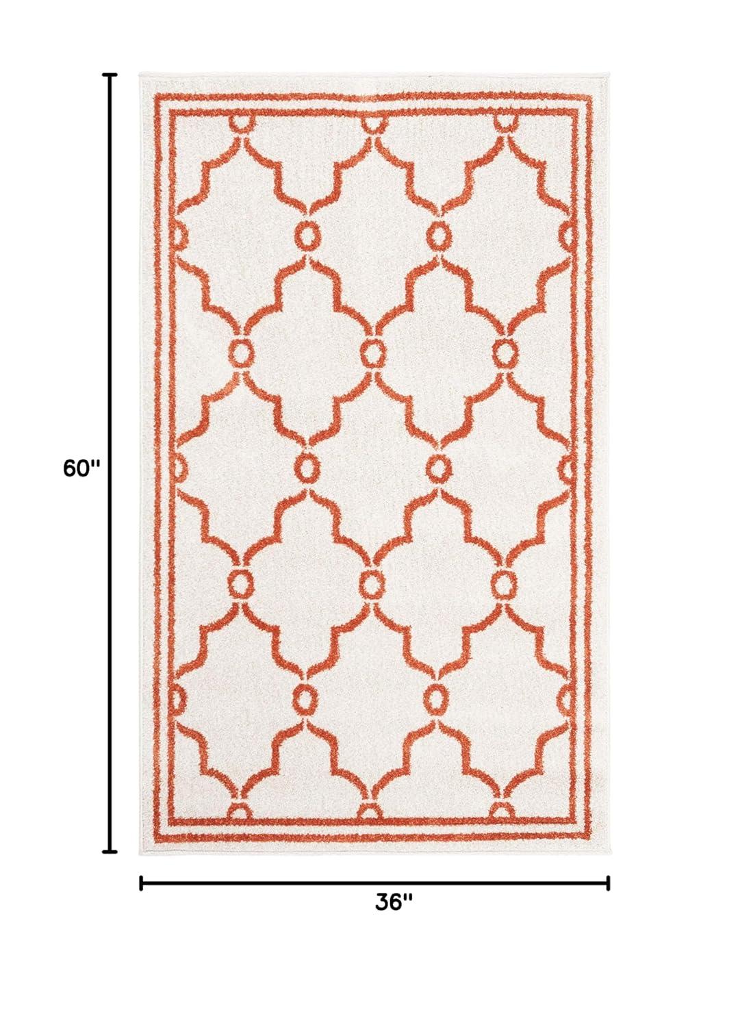Amherst AMT414 Power Loomed Indoor Accent Rug - Beige/Orange - 3'x5' - Safavieh