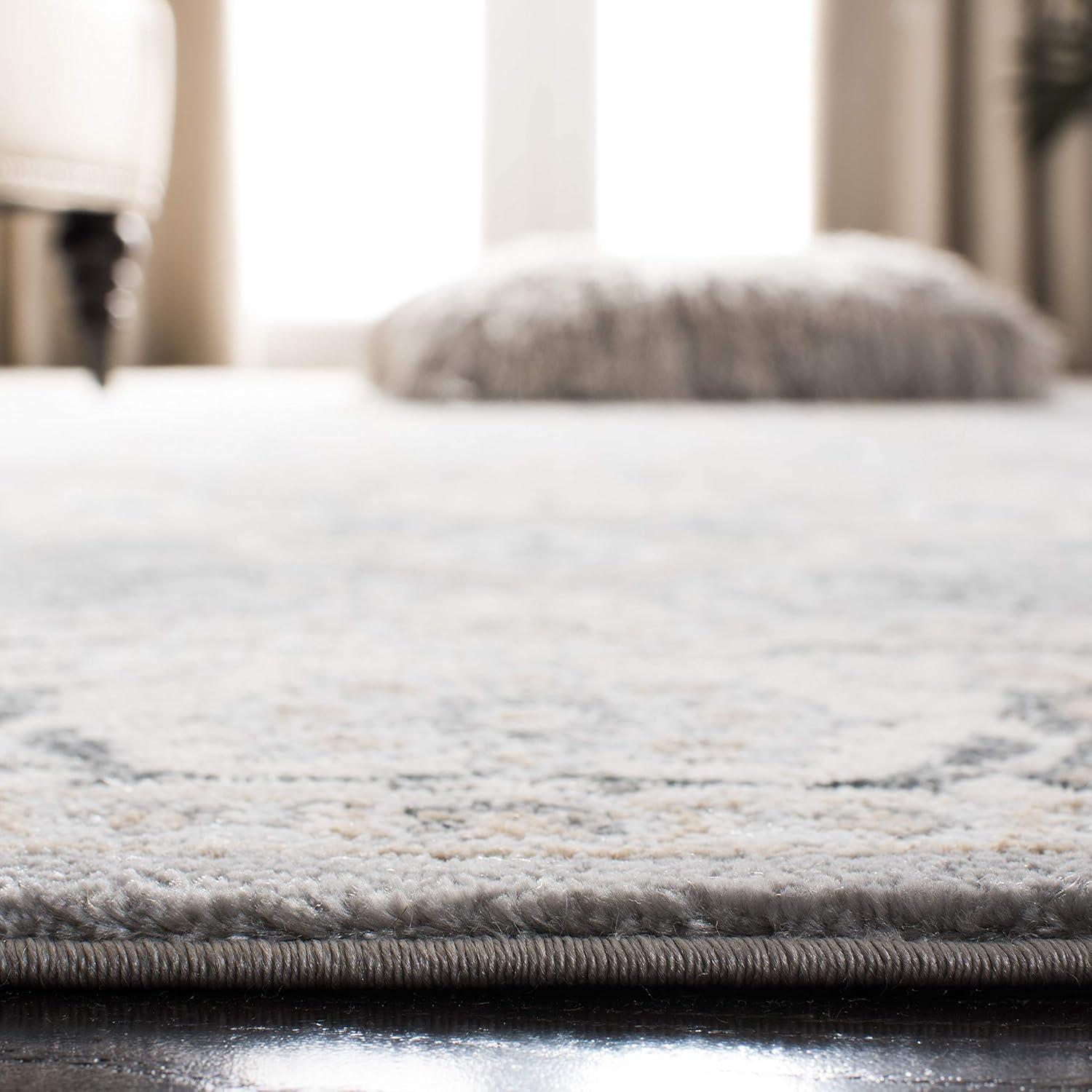 Isabella ISA912 Power Loomed Area Rug - Grey/Dark Grey - 4'x6' - Safavieh.
