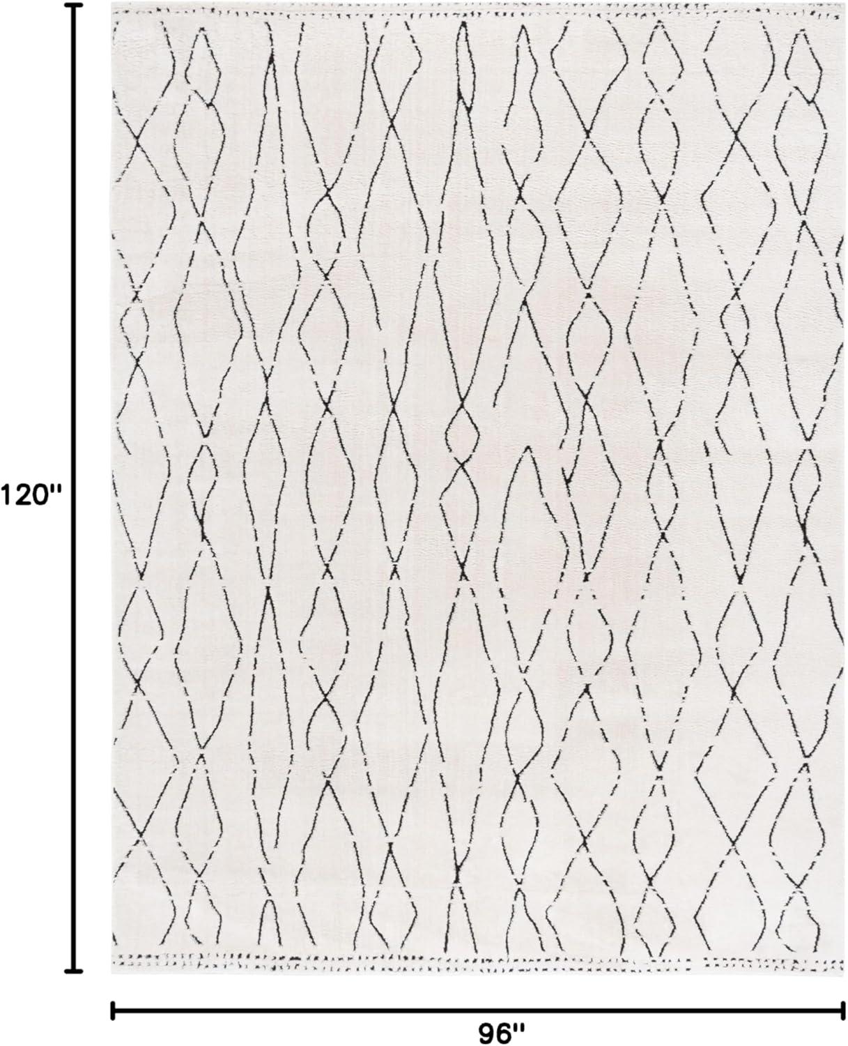 Casablanca CSB847 Hand Tufted Indoor Area Rug - Ivory/Brown - 8'x10' - Safavieh