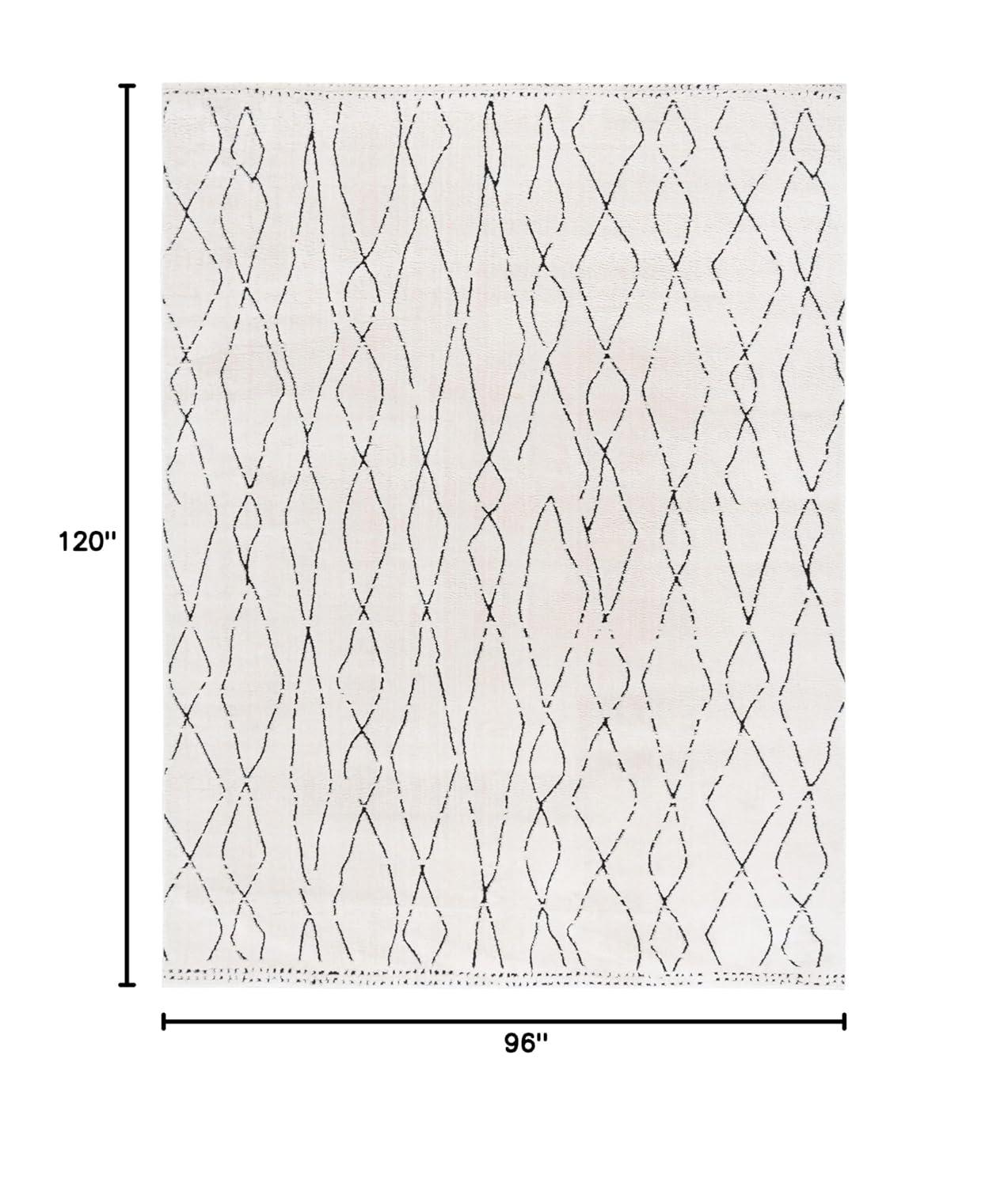 Casablanca CSB847 Hand Tufted Indoor Area Rug - Ivory/Brown - 8'x10' - Safavieh