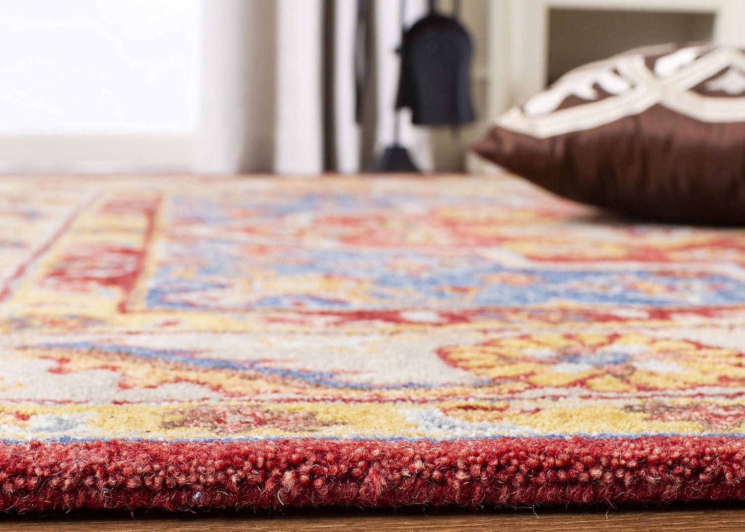 Antiquity AT503 Hand Tufted Area Rug - Red/Blue - 4'x6' - Safavieh.