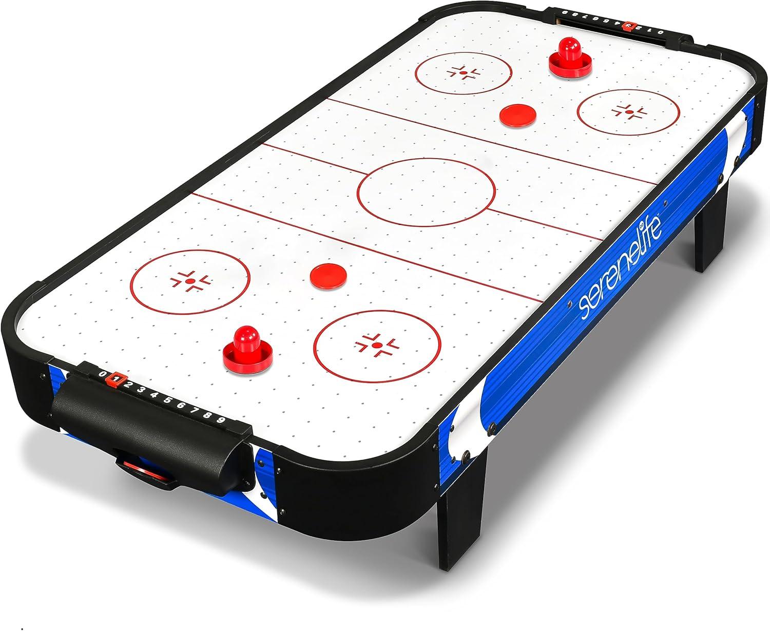 SereneLife 40" Air Hockey Game Tabletop - Blue & Black