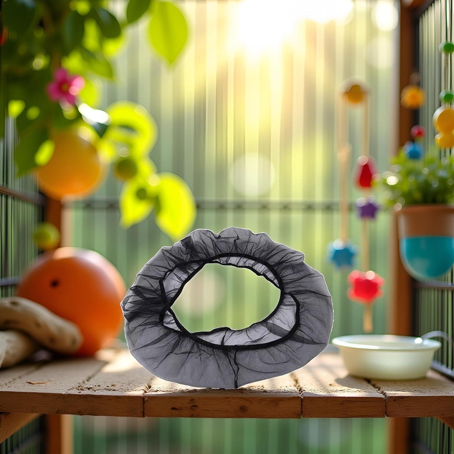 1Pc Black Small Bird Cage Cover,Small Birdcage Seed Catcher Guard Net Cover,Nylon Pet,Airy Gauze Birdcage Accessories Mesh Net,Dust,Bonsai Protection Pet Supplies