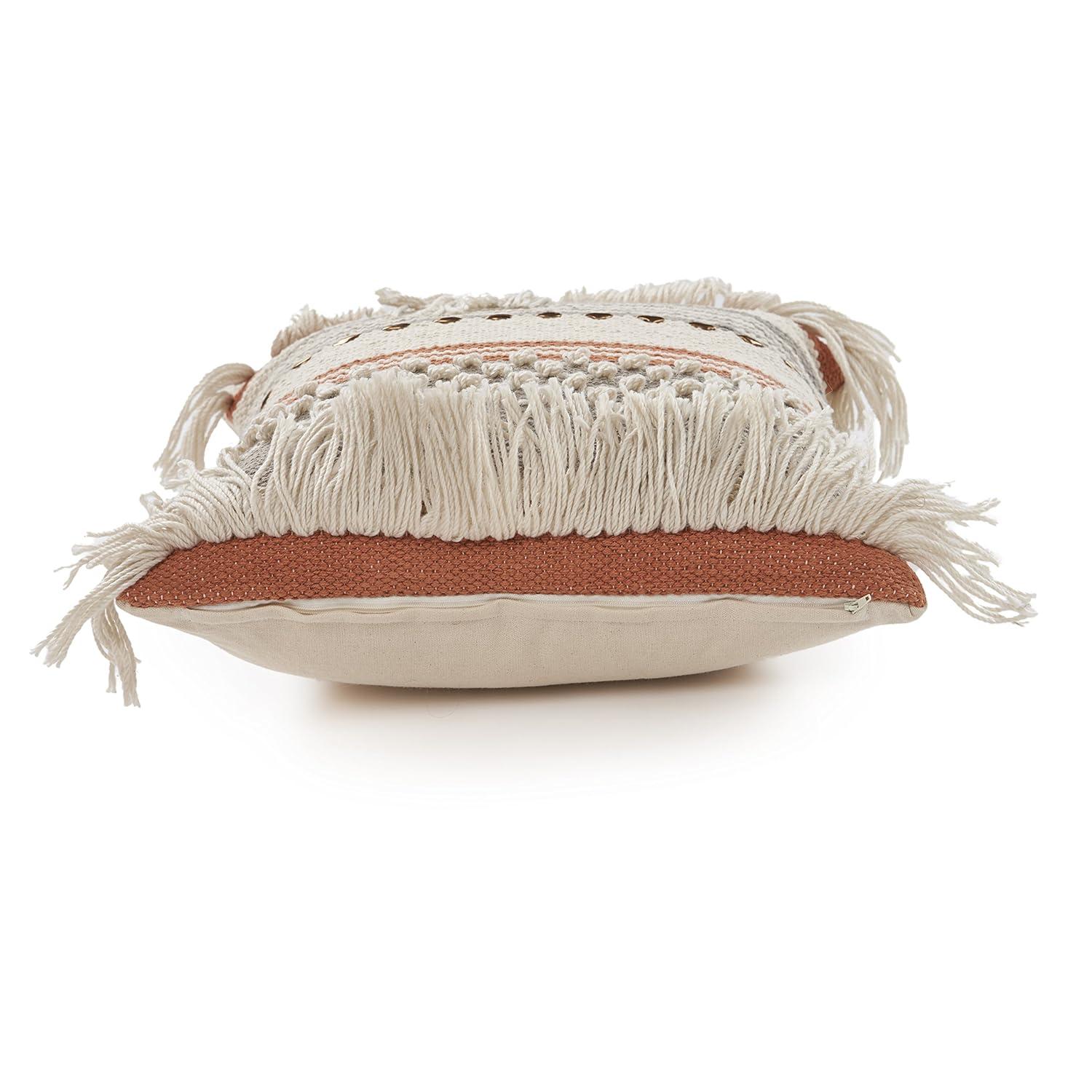 Rajani Home Analee Appliqued Cotton Throw Pillow