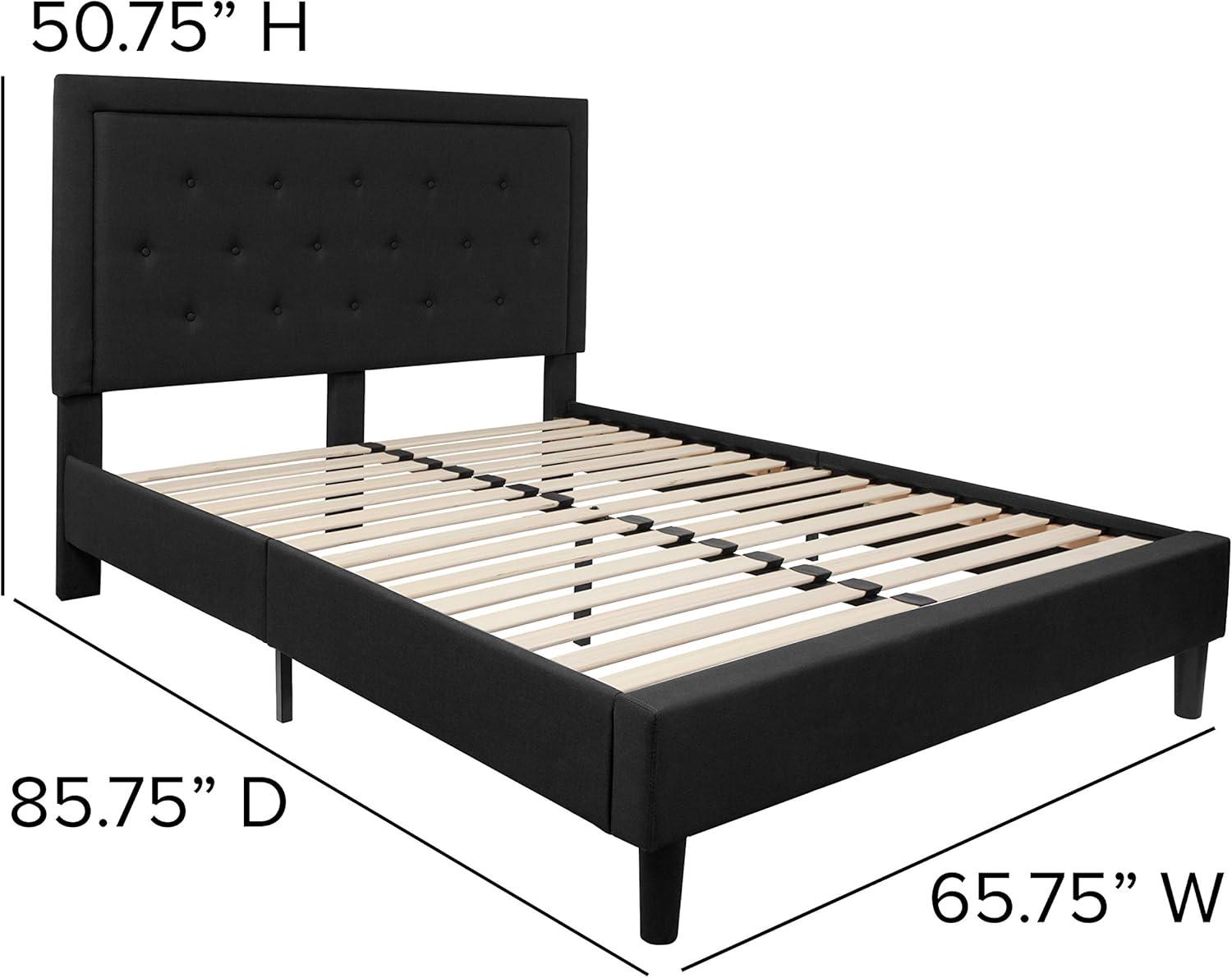 Flash Furniture Roxbury Panel Tufted Upholstered Platform Bed