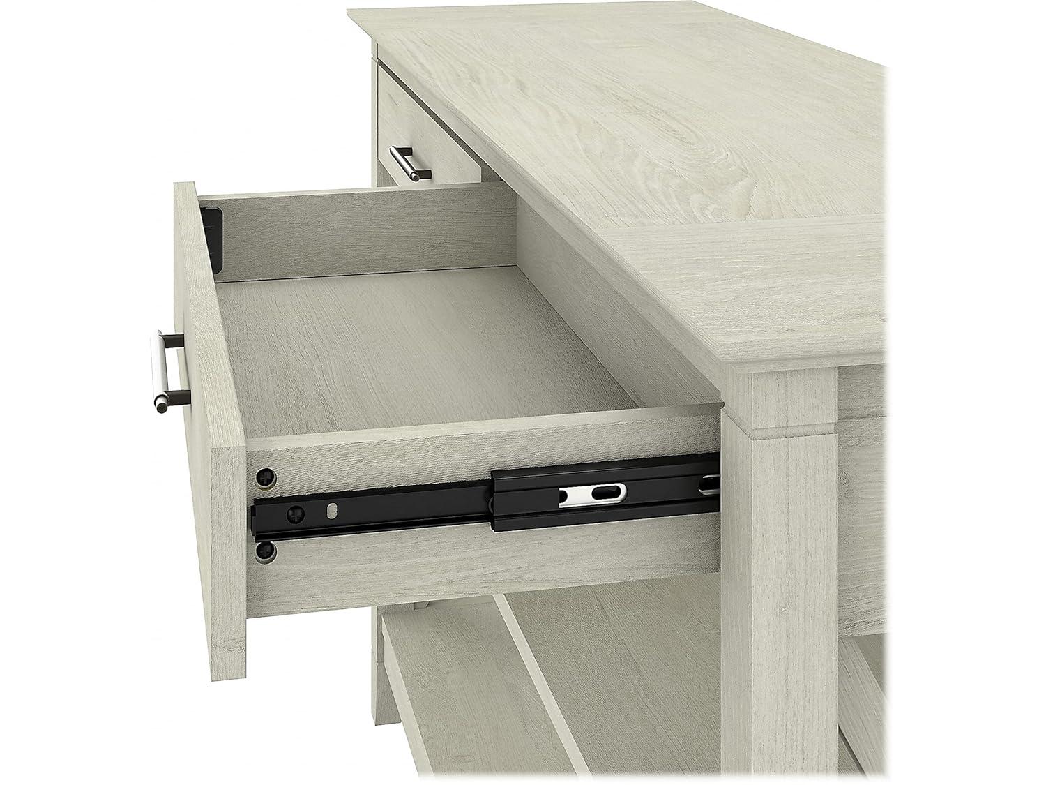Bush Furniture Key West Console Table, Linen White Oak
