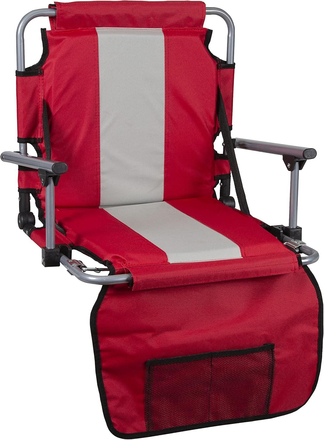 Stansport Tubular Frame Folding Stadium Seat with Arms