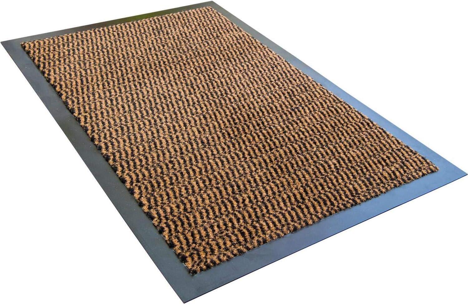 Crush-Resistant Brown Polypropylene Outdoor Mat 24" x 36"