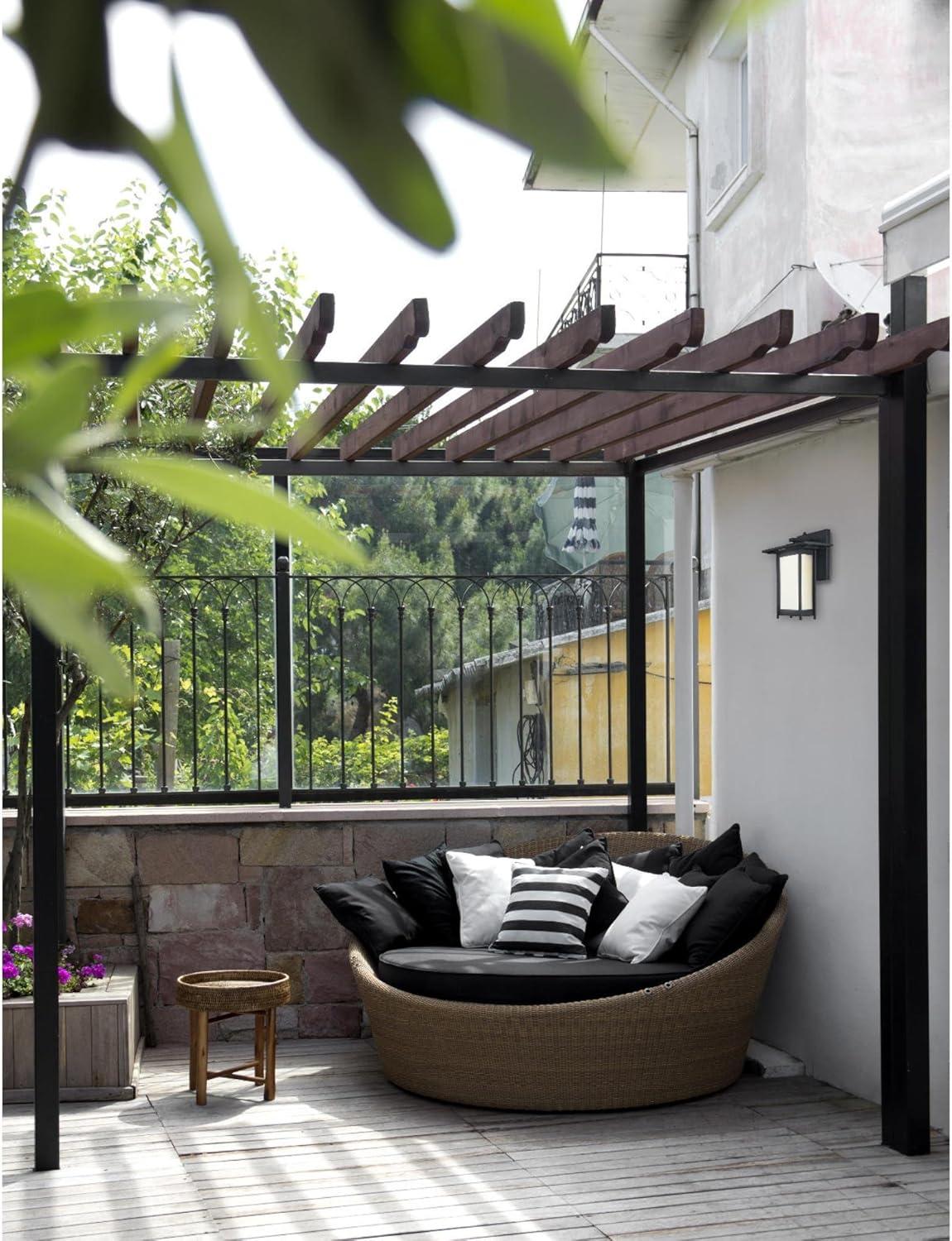 Westinghouse Lighting Westinghouse Clarissa One-Light Outdoor Wall Lantern 12 LED Textured Black Black Painted