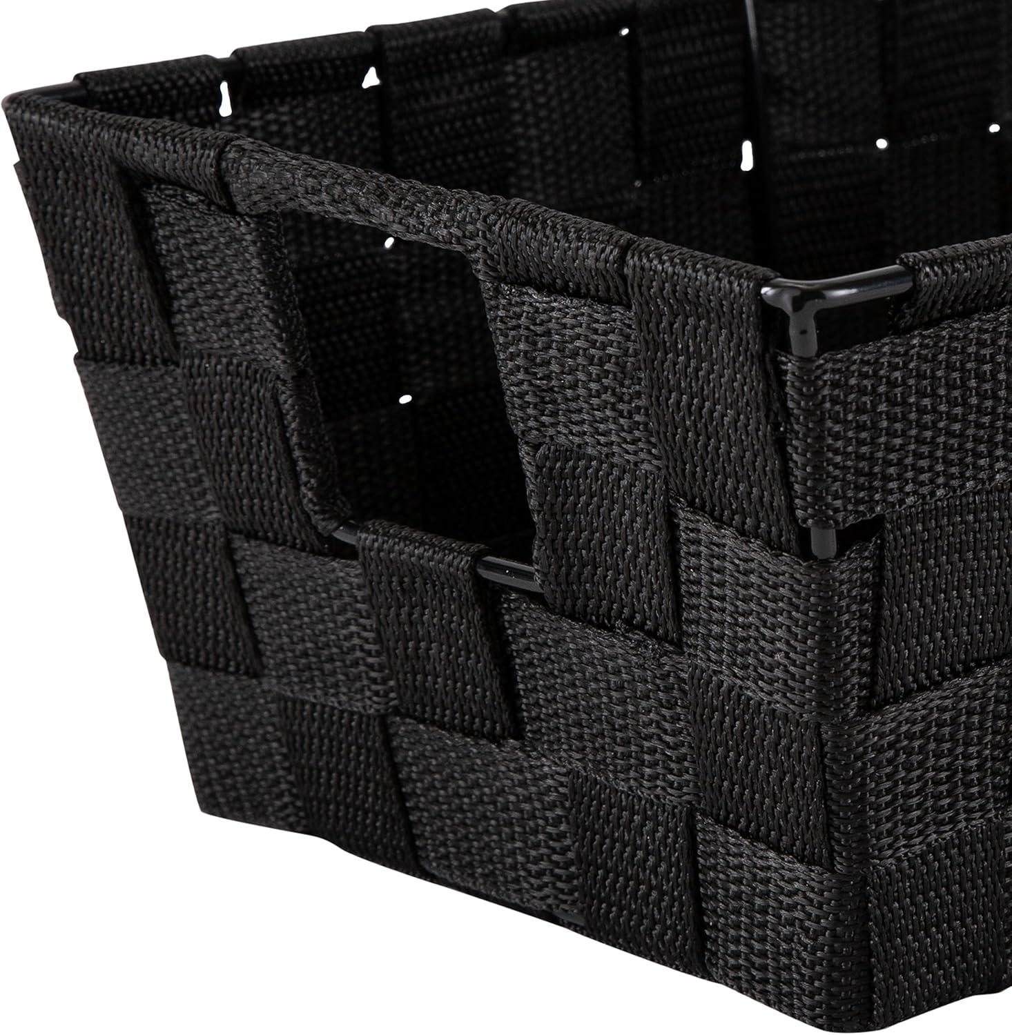 Simplify Woven Polypropylene Storage Baskets, Handles, Set of 2