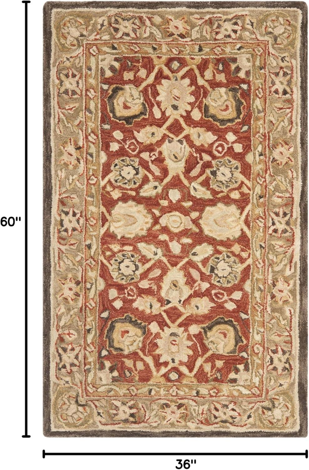 Anatolia AN512 Hand Tufted Indoor Accent Rug - Rust/Green - 3'x5' - Safavieh