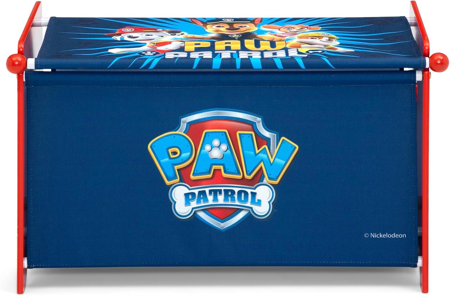 Delta Children PAW Patrol Toy Box with Retractable Fabric Top - Blue