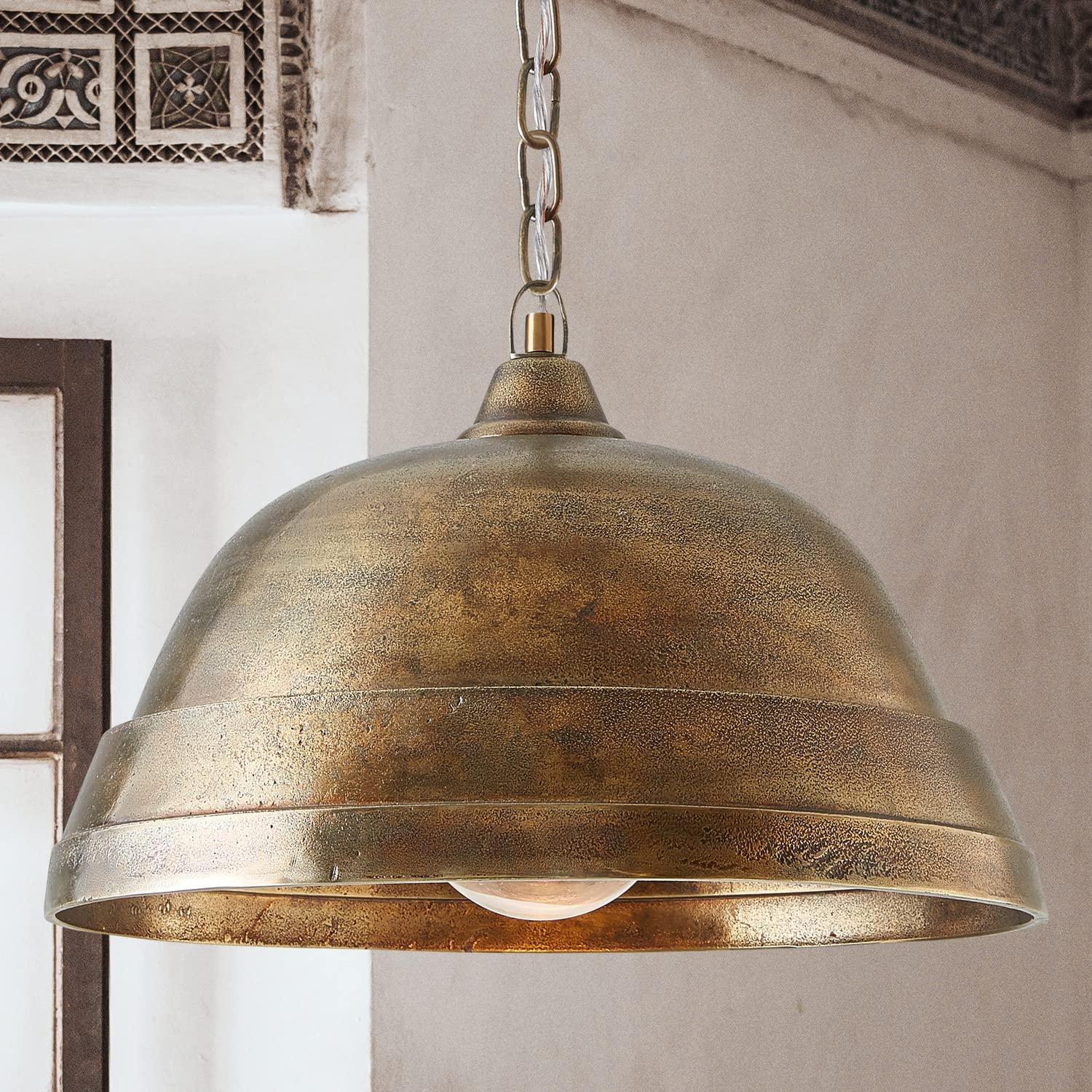 18 inch 1 Light Pendant in Urban/Industrial Style 11.5 High By 18 Wide-Oxidized Brass Finish Bailey Street Home 309-Bel-4259203