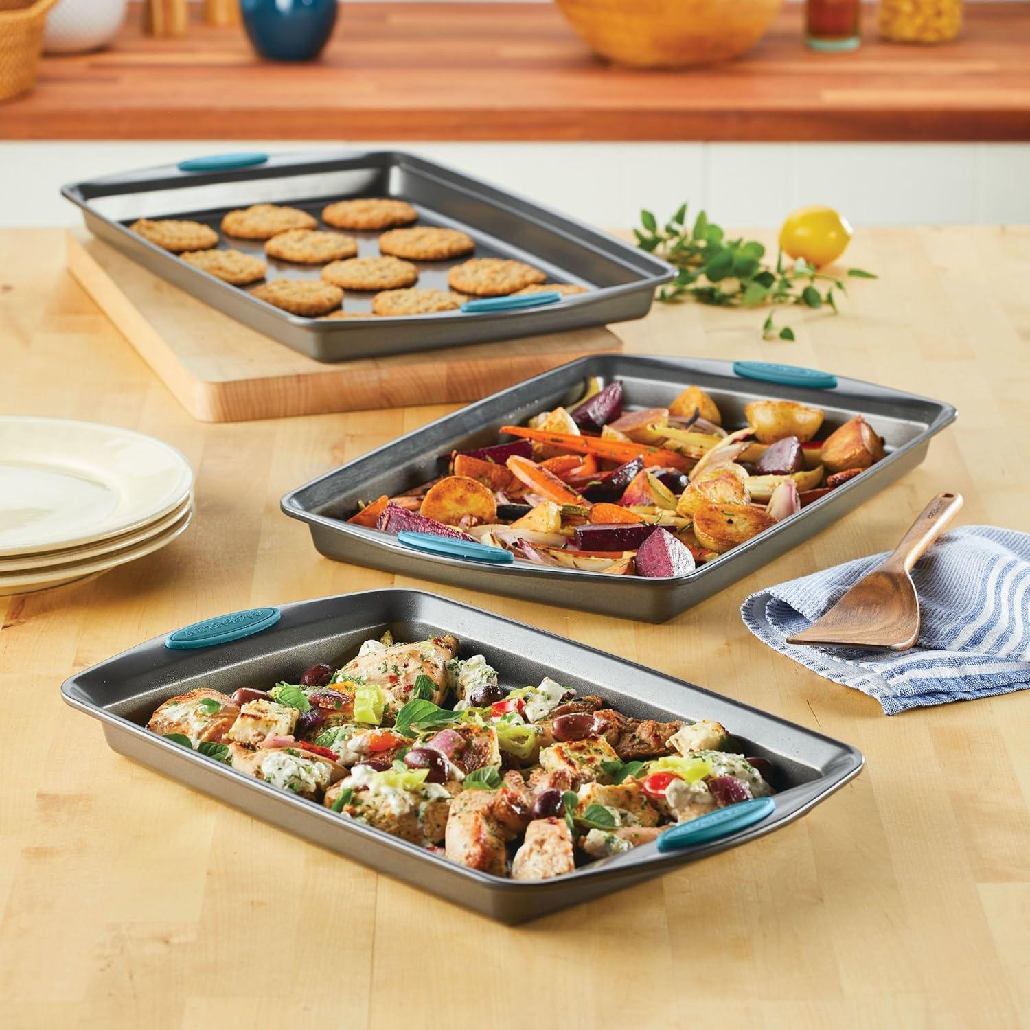 Rachael Ray Rachael Ray Nonstick Bakeware Cookie Pans / Baking Pans Set, 3 Piece