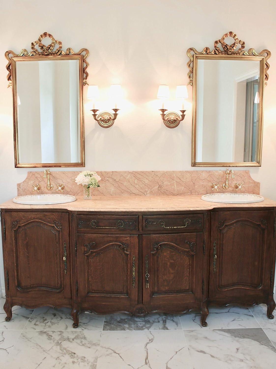 Kingston Brass Heritage Two-Handle 3-Hole Wall Mount Bathroom Faucet