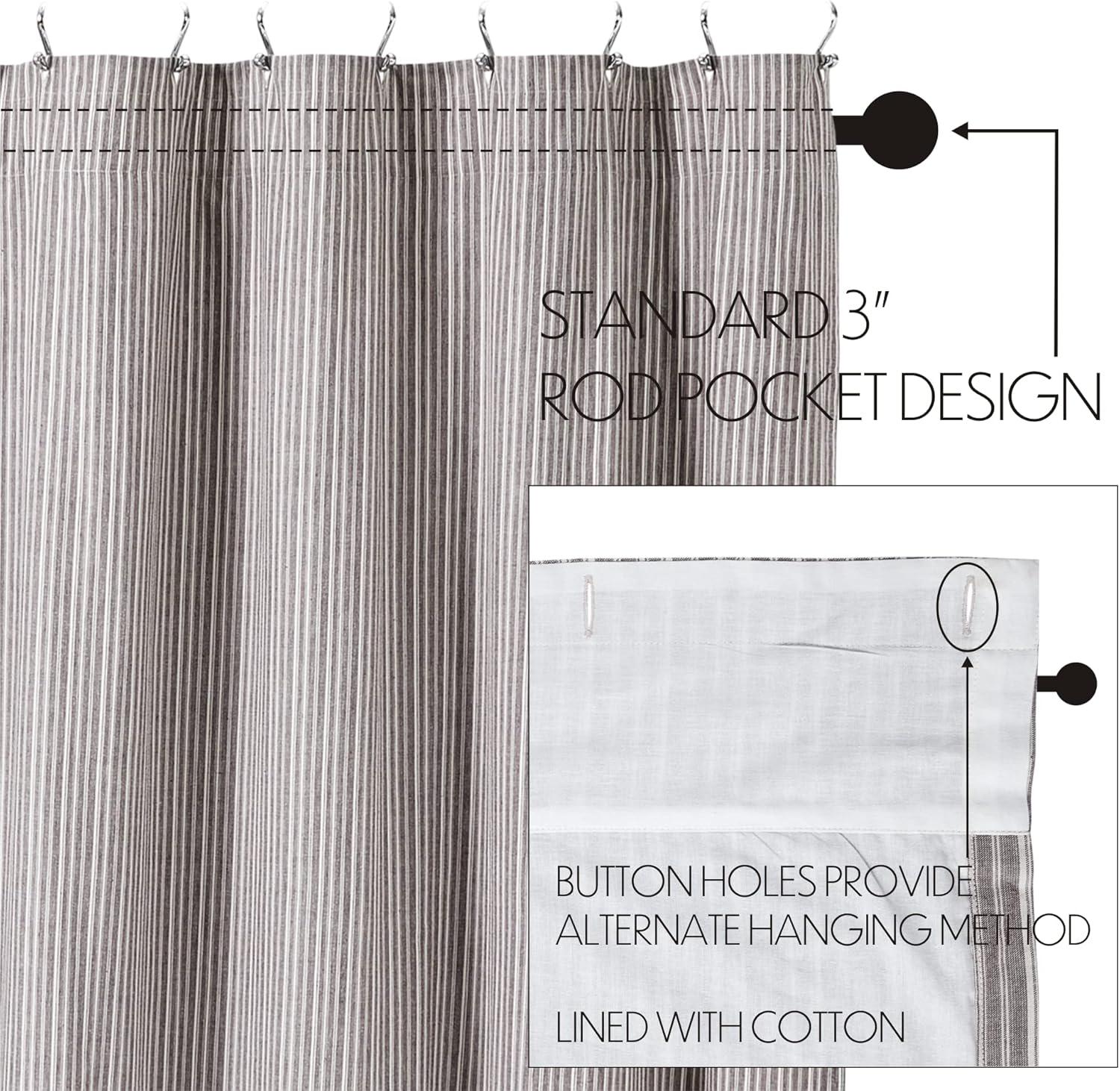 VHC Brands Florette Ruffled Patchwork Shower Curtain, Brown, 72x72