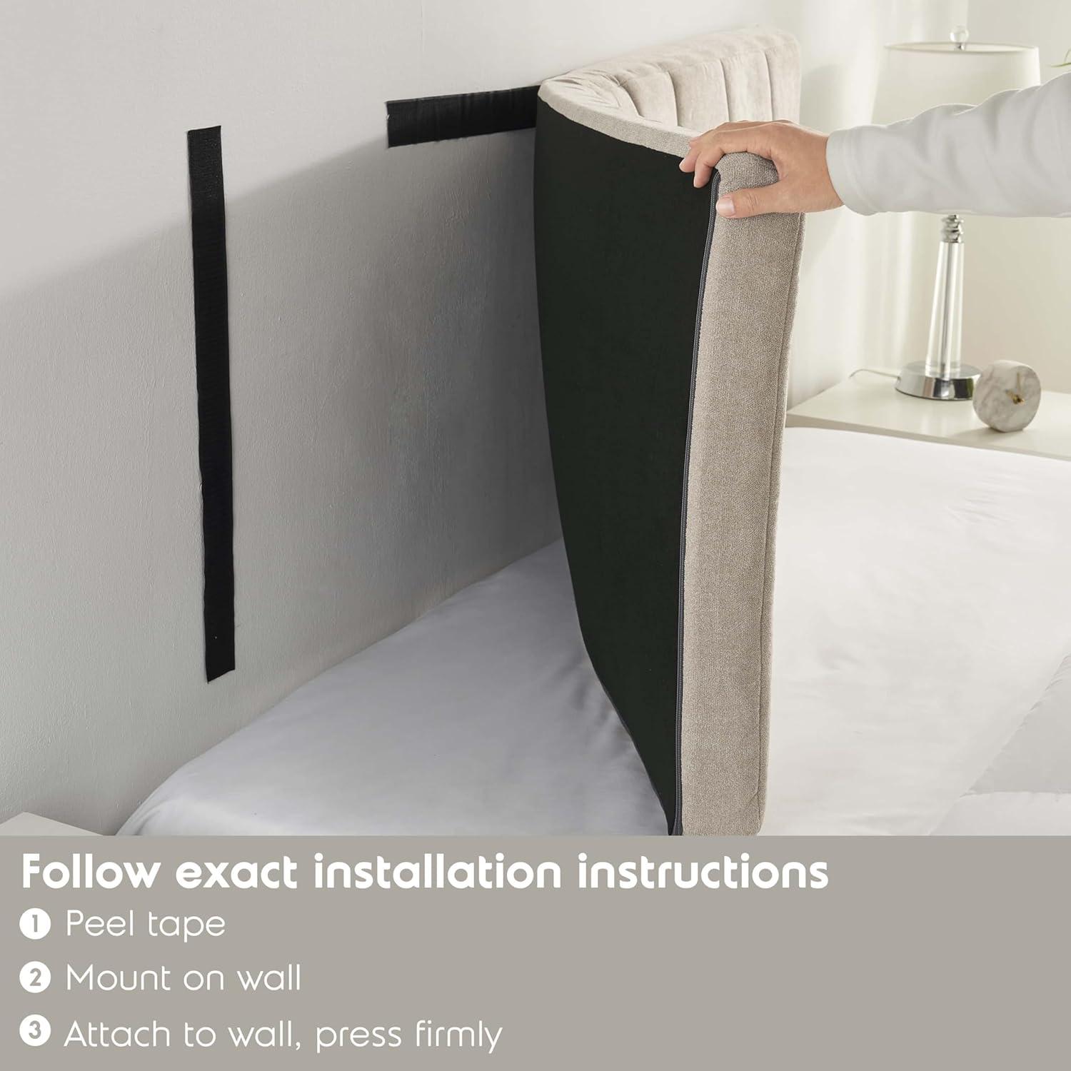 Chastelyne Upholstered Easy Assemble Wall Mounted Headboard