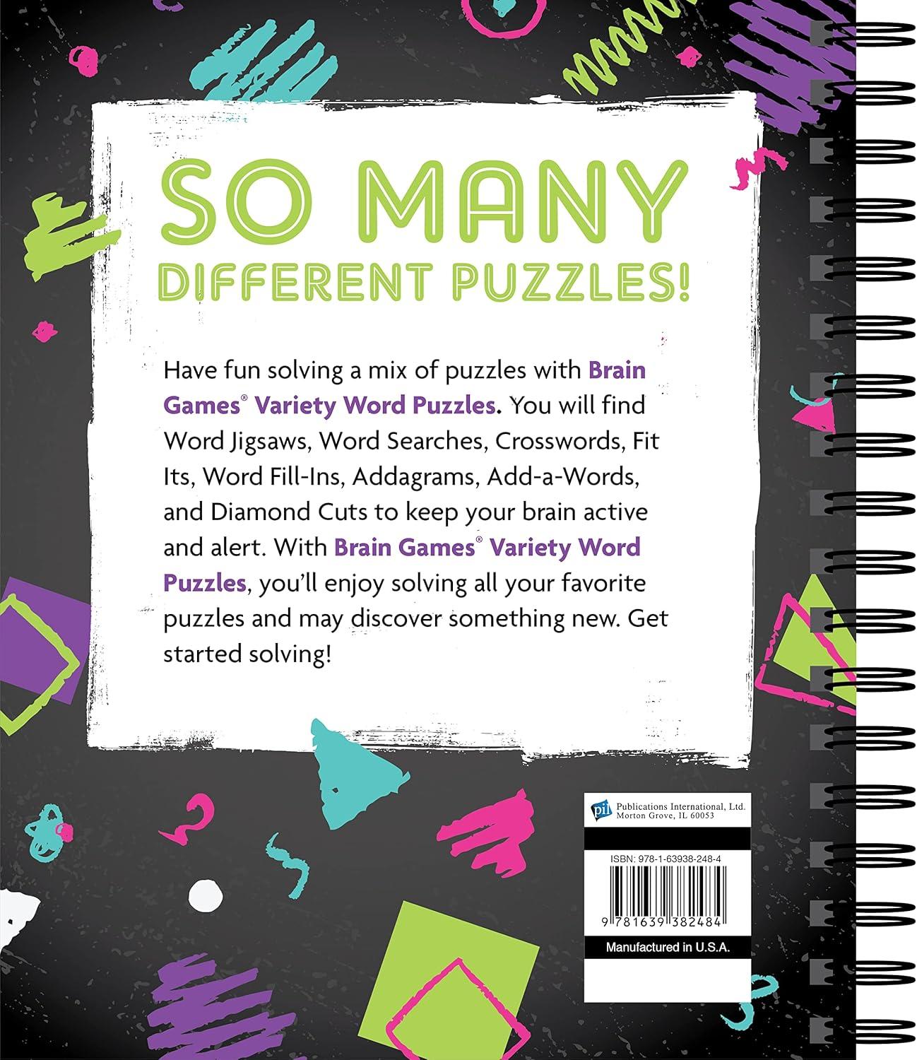 Brain Games - Variety Word Puzzles - by  Publications International Ltd & Brain Games (Spiral Bound)
