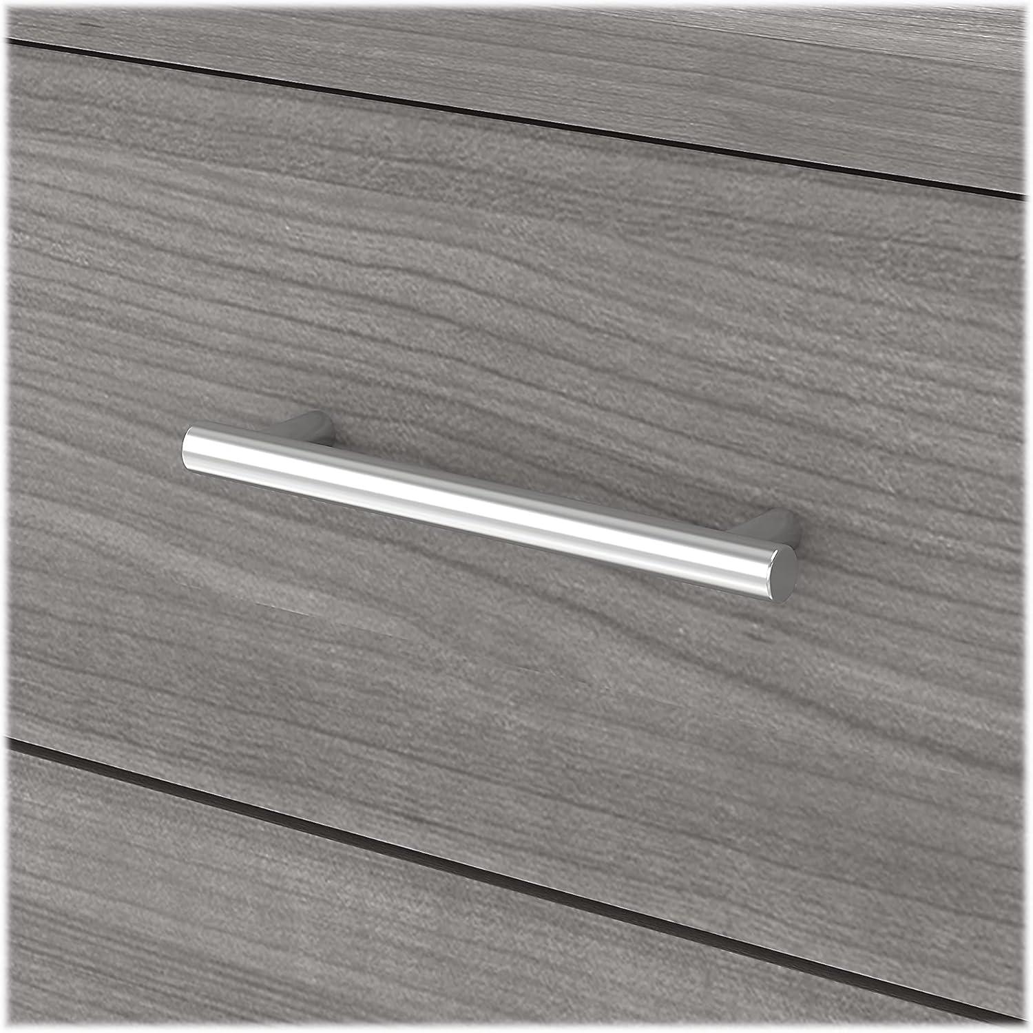 Somerset 72W Sit to Stand L Desk with Hutch in Platinum Gray - Engineered Wood