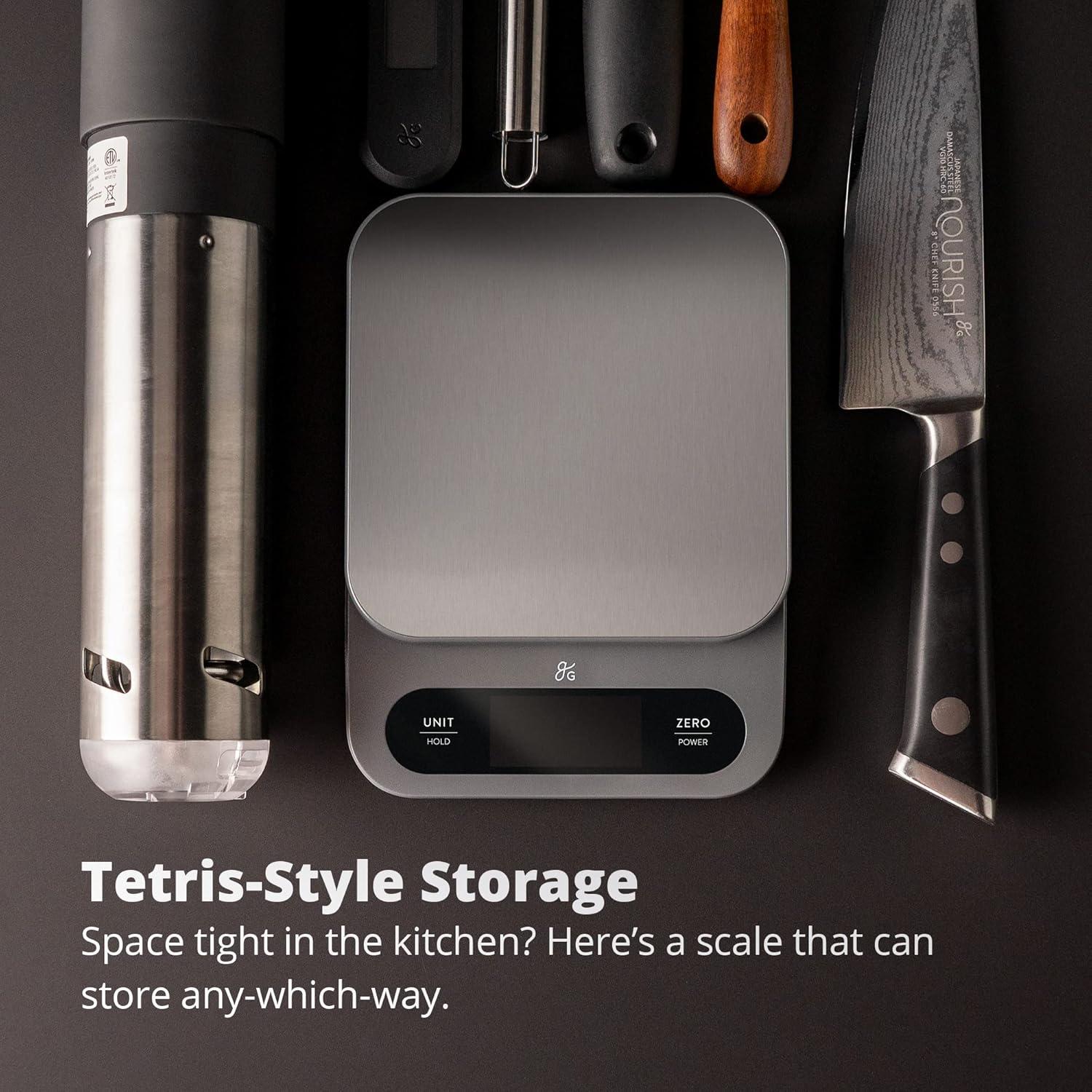 Greater Goods High-Capacity Kitchen Scale with LCD Display & Stainless Steel Finish