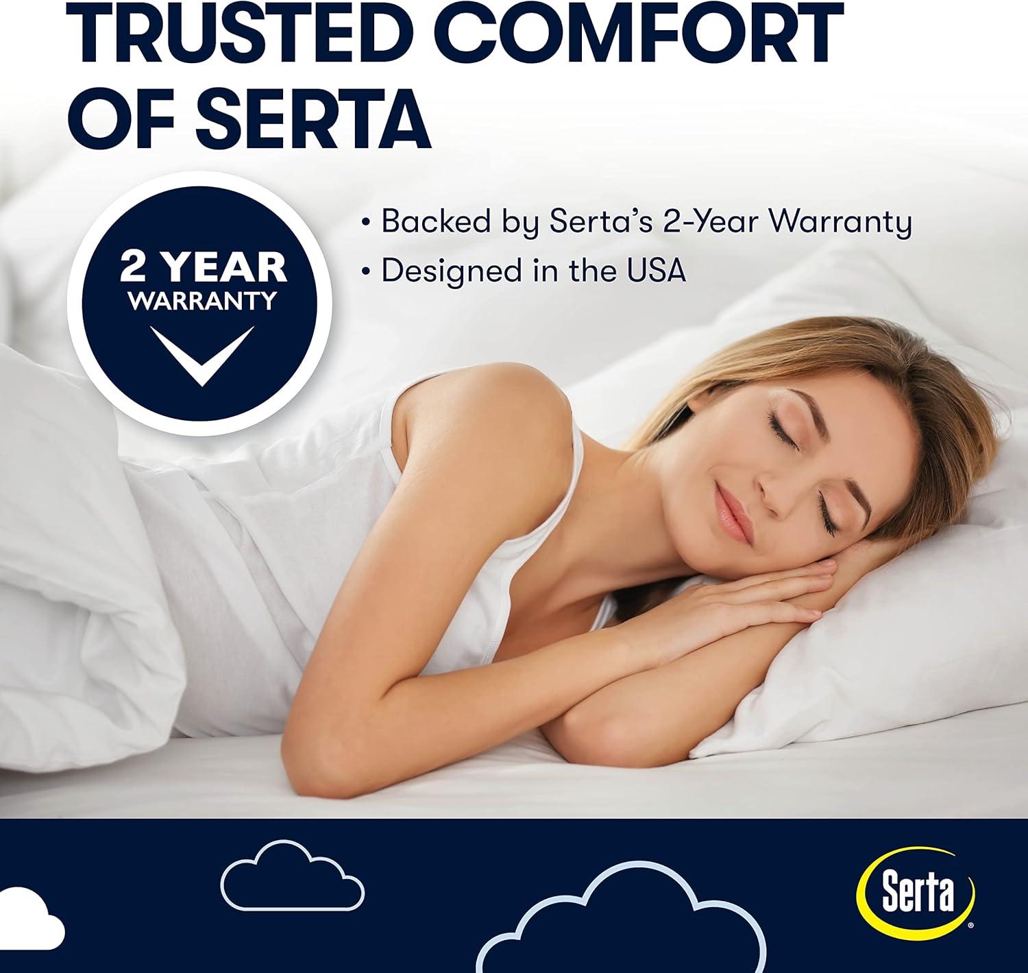 Serta 18" Pillow Top Air Mattress with Neverflat Pump - Queen