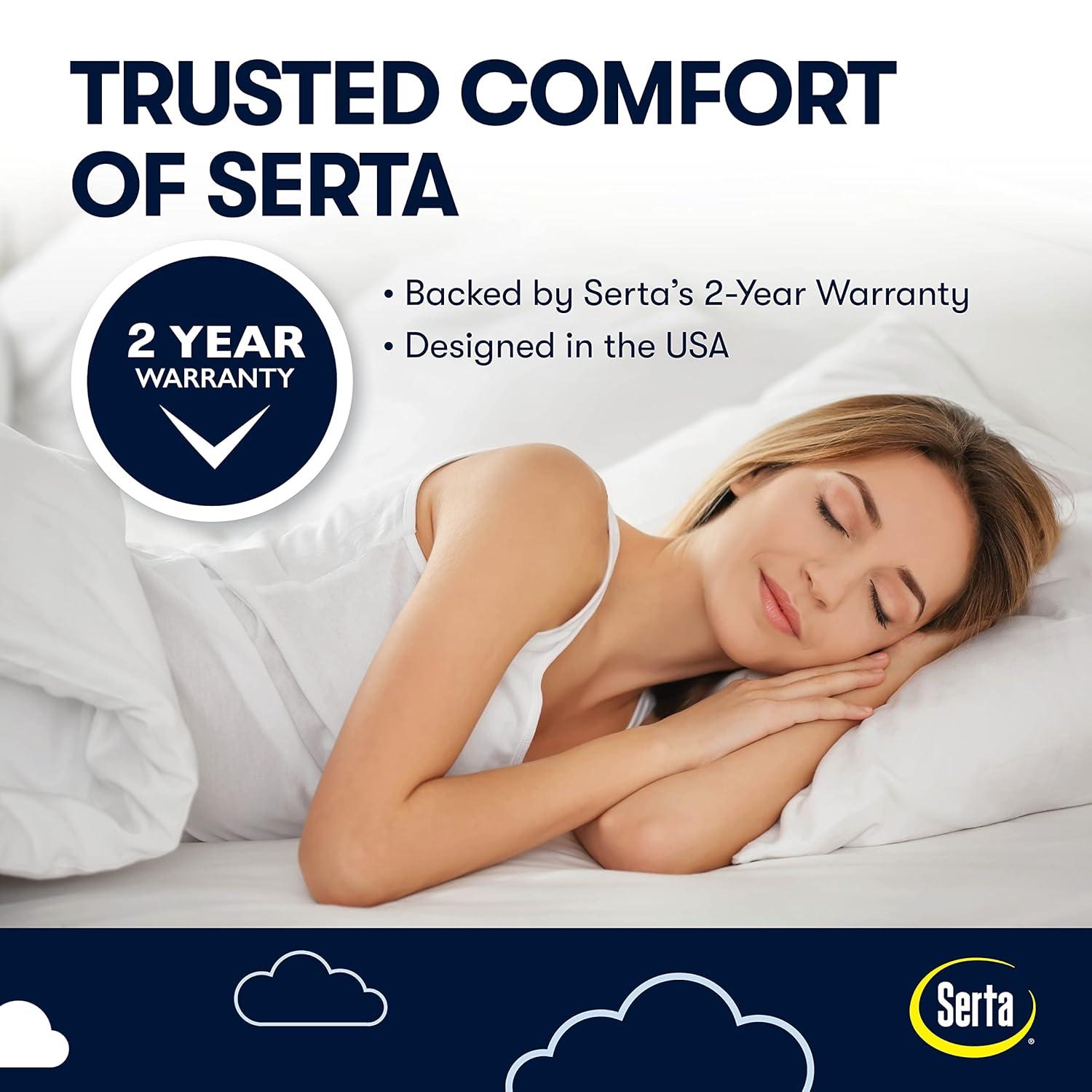 Serta 18" Pillow Top Air Mattress with Neverflat Pump - Queen