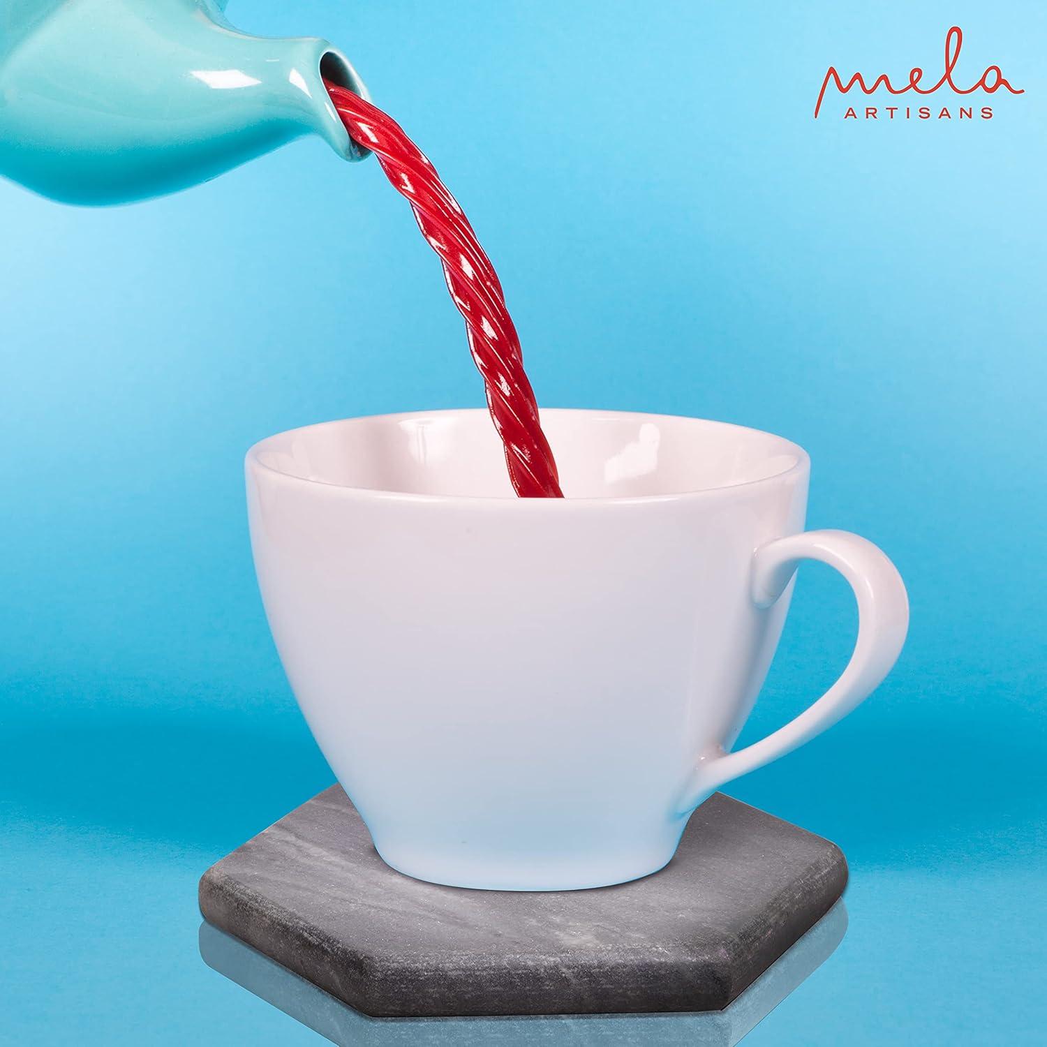 Mercer41 Raniyha Marble Round Coaster 4-Pack