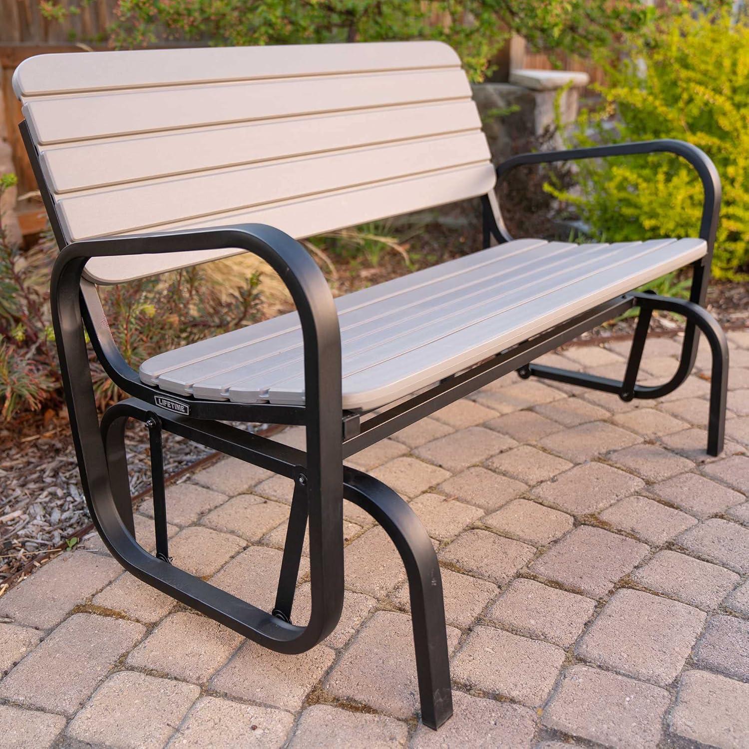 Lifetime Polyethylene Outdoor Glider Bench - Gray (60361)