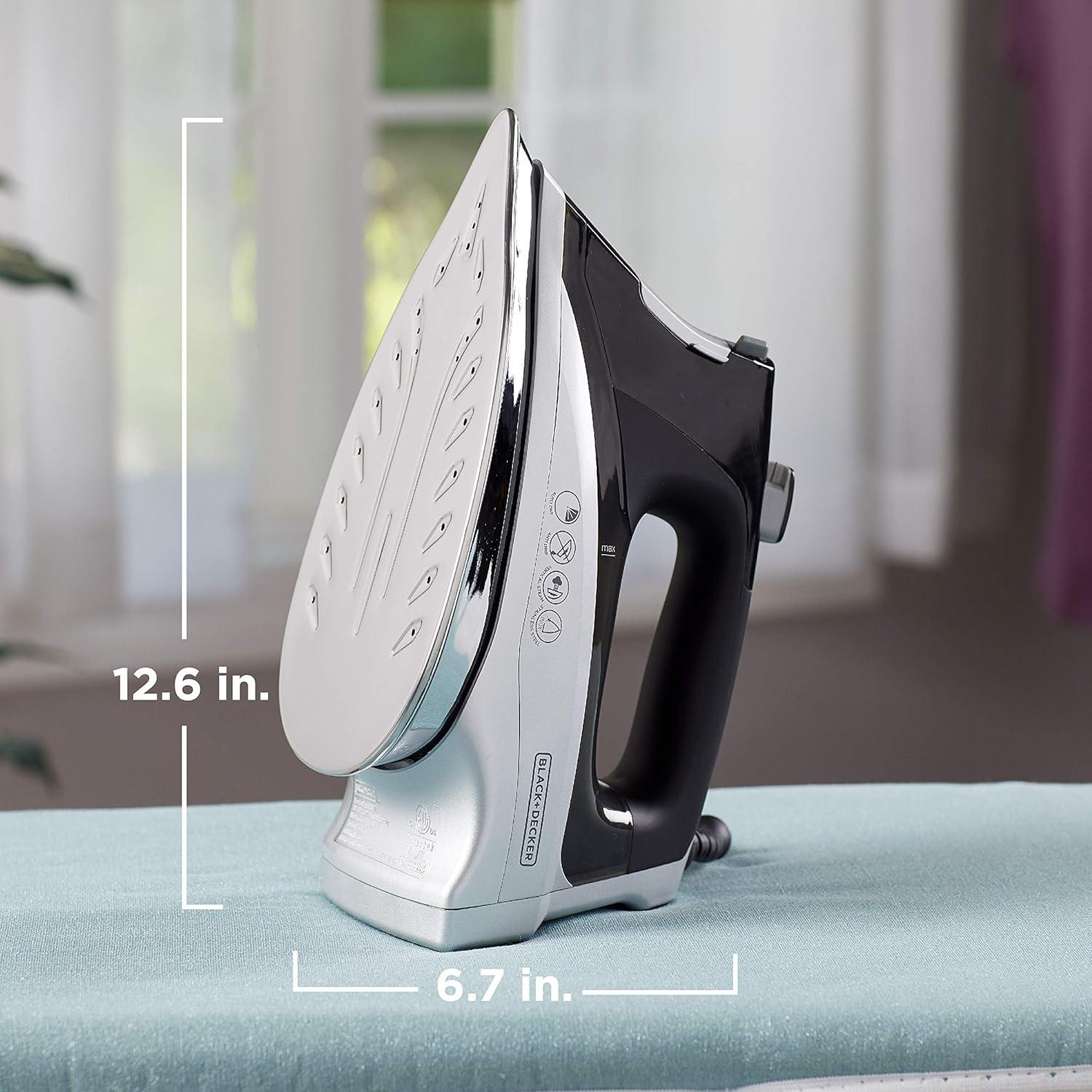 BLACK+DECKER Allure Digital Professional Steam Iron, D3060, 30% More Steam, Percison Tip, Stianless Steel Soleplate, Vertical Steam Fuction