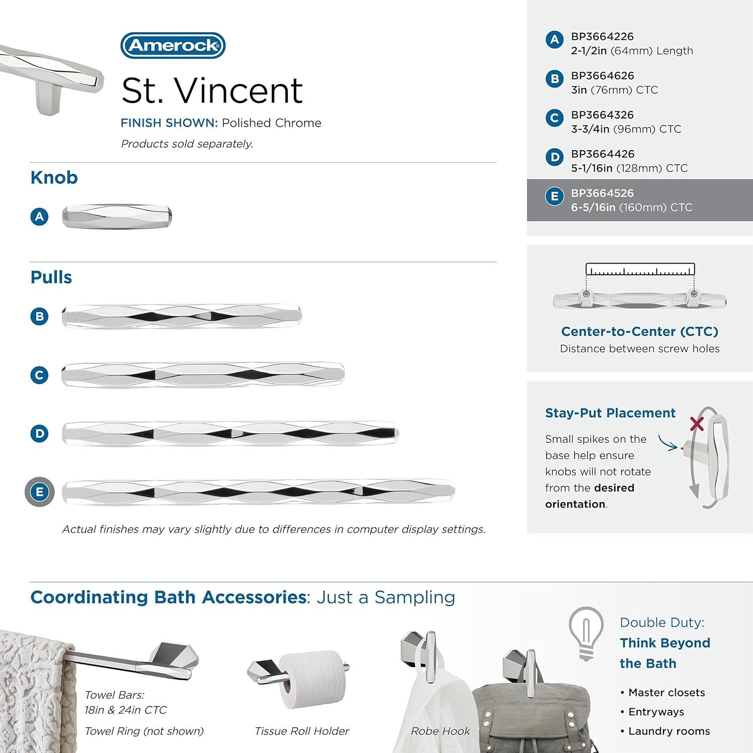 St. Vincent 6 5/16" Center to Center Bar Pull