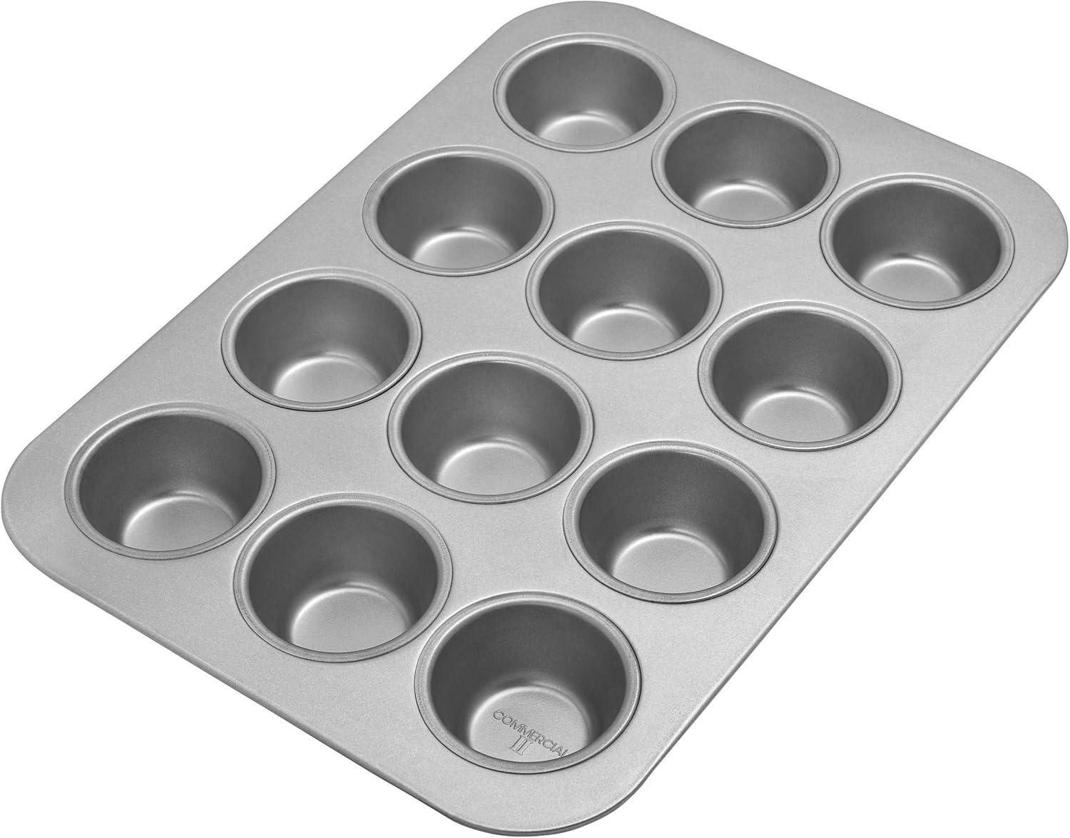 Heavy-Duty Nonstick 12-Cup Aluminized Steel Muffin Pan