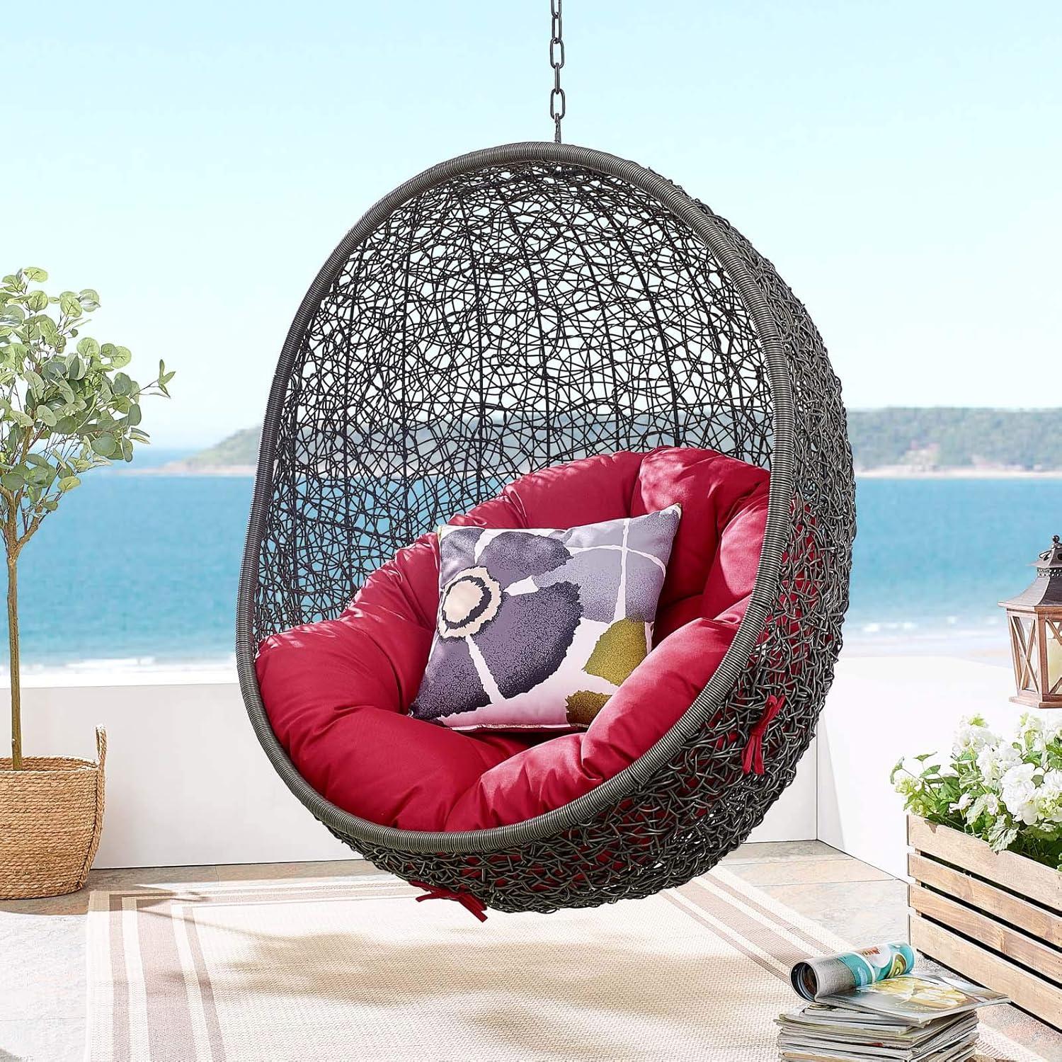 Modway Hide Outdoor Patio Swing Chair With Stand