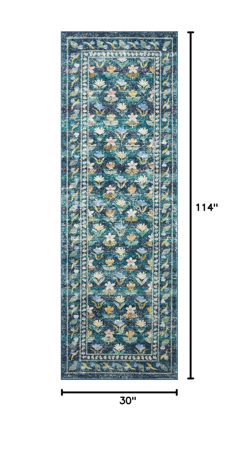 Rifle Paper Co. x Loloi Courtyard Emerald Area Rug feat. CloudPile