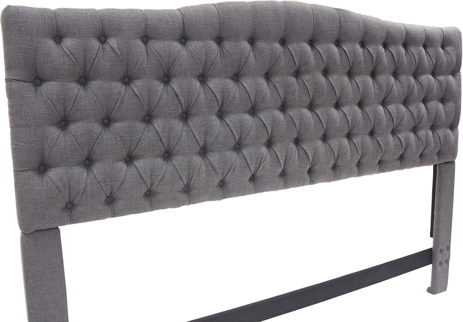 Elle Decor Elle Decor Celeste Tufted Upholstered Padded Headboard with Contemporary Button Tufting