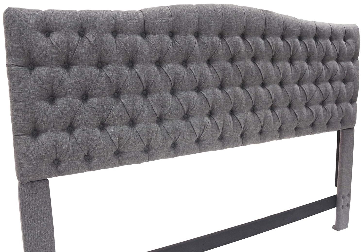 Elle Decor Elle Decor Celeste Tufted Upholstered Padded Headboard with Contemporary Button Tufting