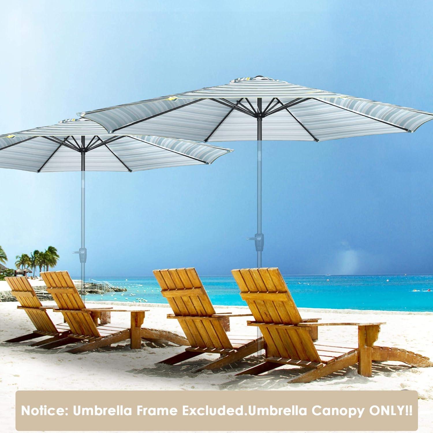 Yescom 10 Ft Patio Umbrella Replacement Canopy Market Table Top Sunshade Cover Garden
