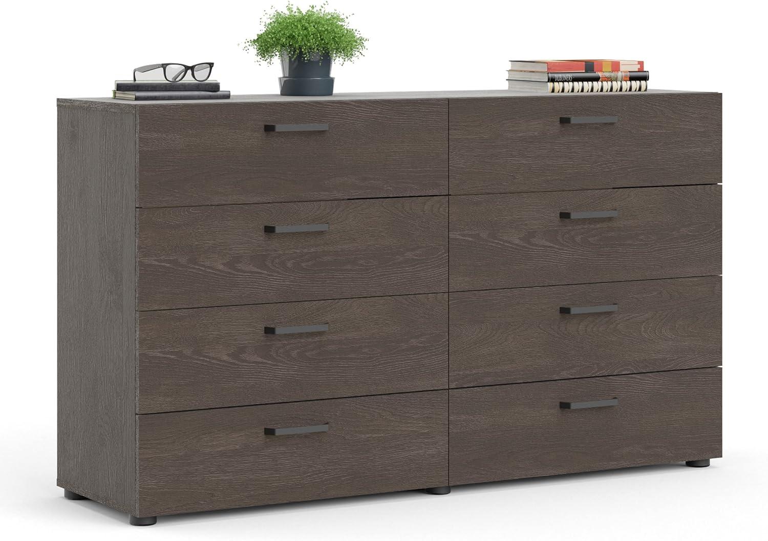 Dark Chocolate 8-Drawer Double Dresser with Streamlined Hardware