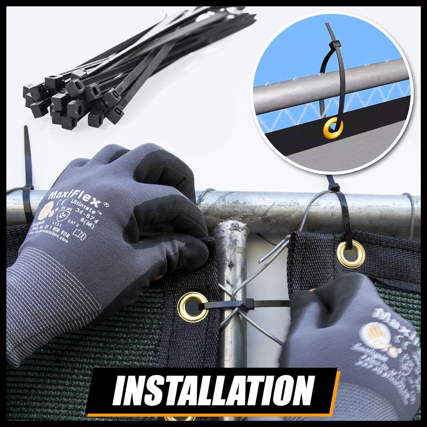 Royal Shade 6' x 50' Brown Fence Privacy Screen Cover Windscreen with Heavy Duty Brass Grommets - Cable Zip Ties Include (We Make Custom Size)