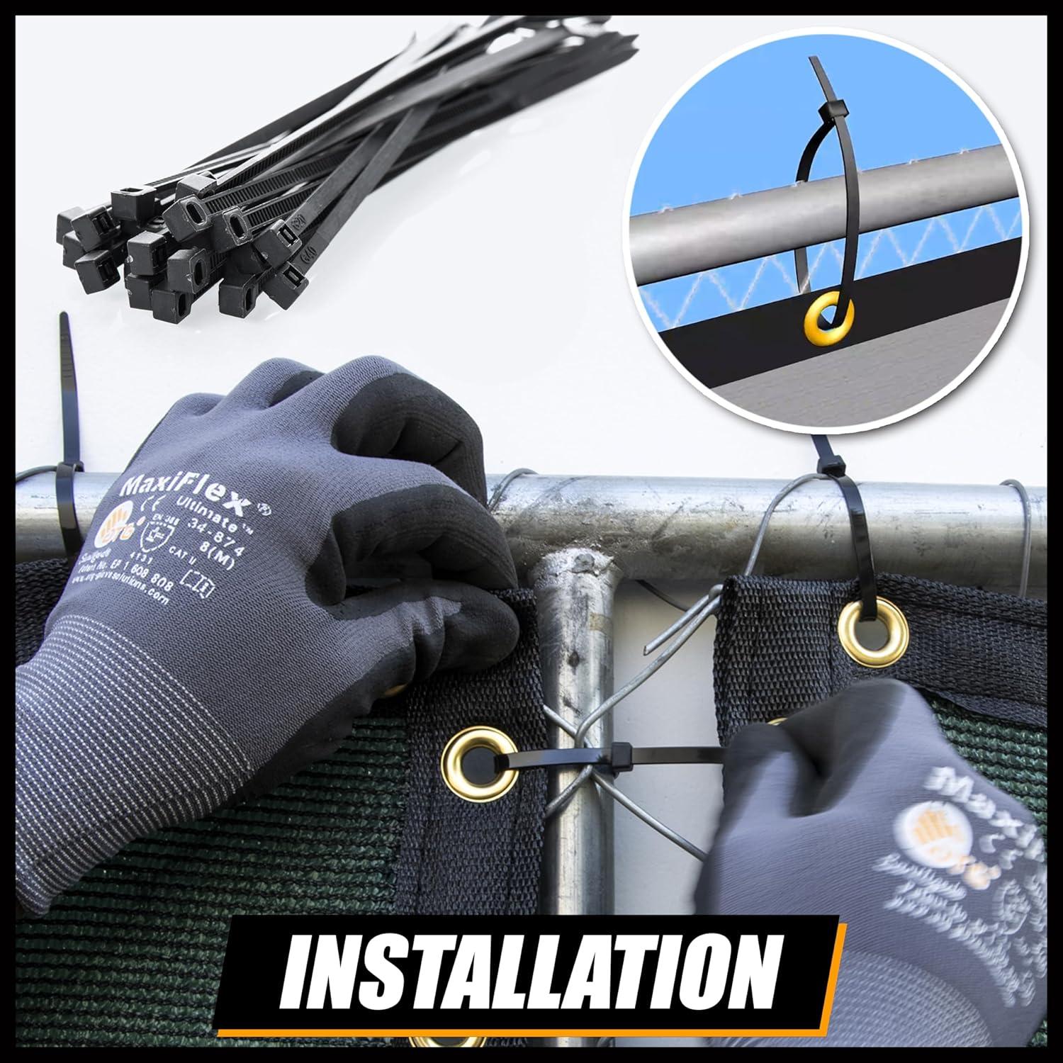 Royal Shade 6' x 50' Brown Fence Privacy Screen Cover Windscreen with Heavy Duty Brass Grommets - Cable Zip Ties Include (We Make Custom Size)