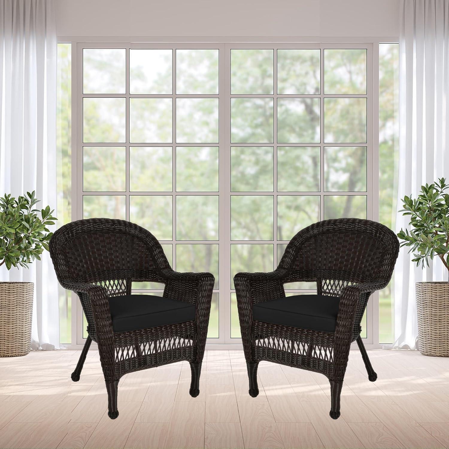Maykoosh Victorian Elegance Chair With Black Cushion - Set Of 2