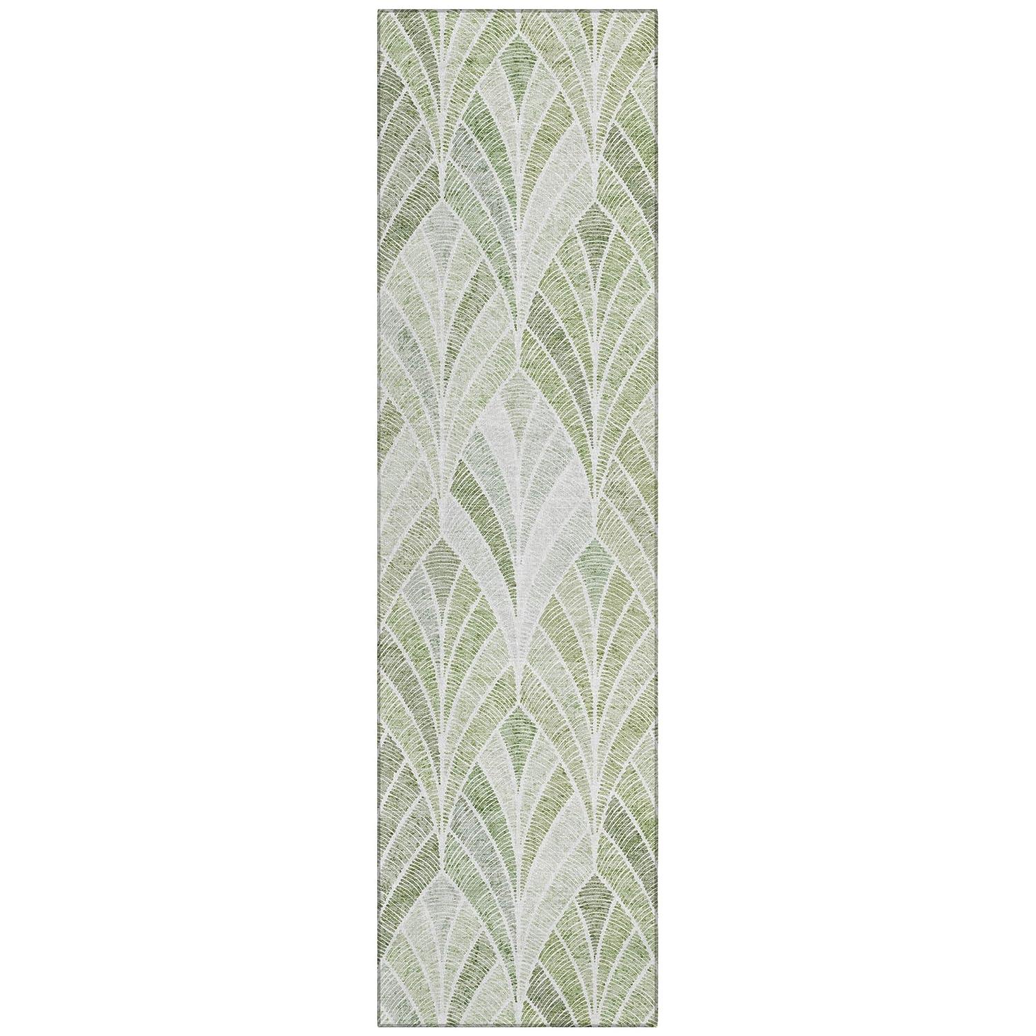 Addison Rugs Chantille ACN851 Sage 2'3" x 7'6" Indoor/Outdoor Hallway Runner Rug, Machine Washable, Stain Resistant, Easy Clean, Non Shedding, for Kitchen, Bathroom, Laundry and Bedroom