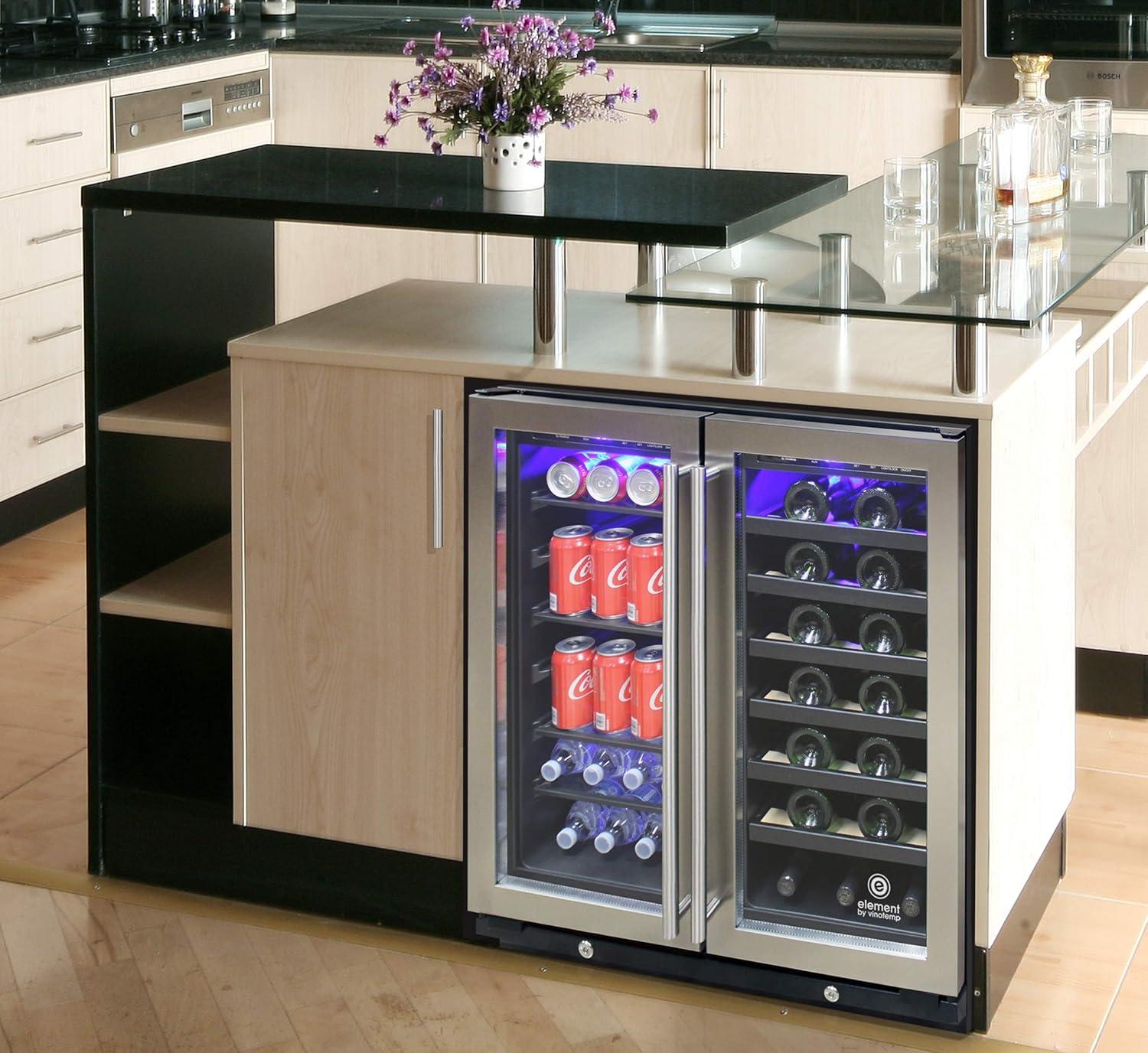 Vinotemp Connoisseur Series Dual-Zone 30" Wine and Beverage Cooler