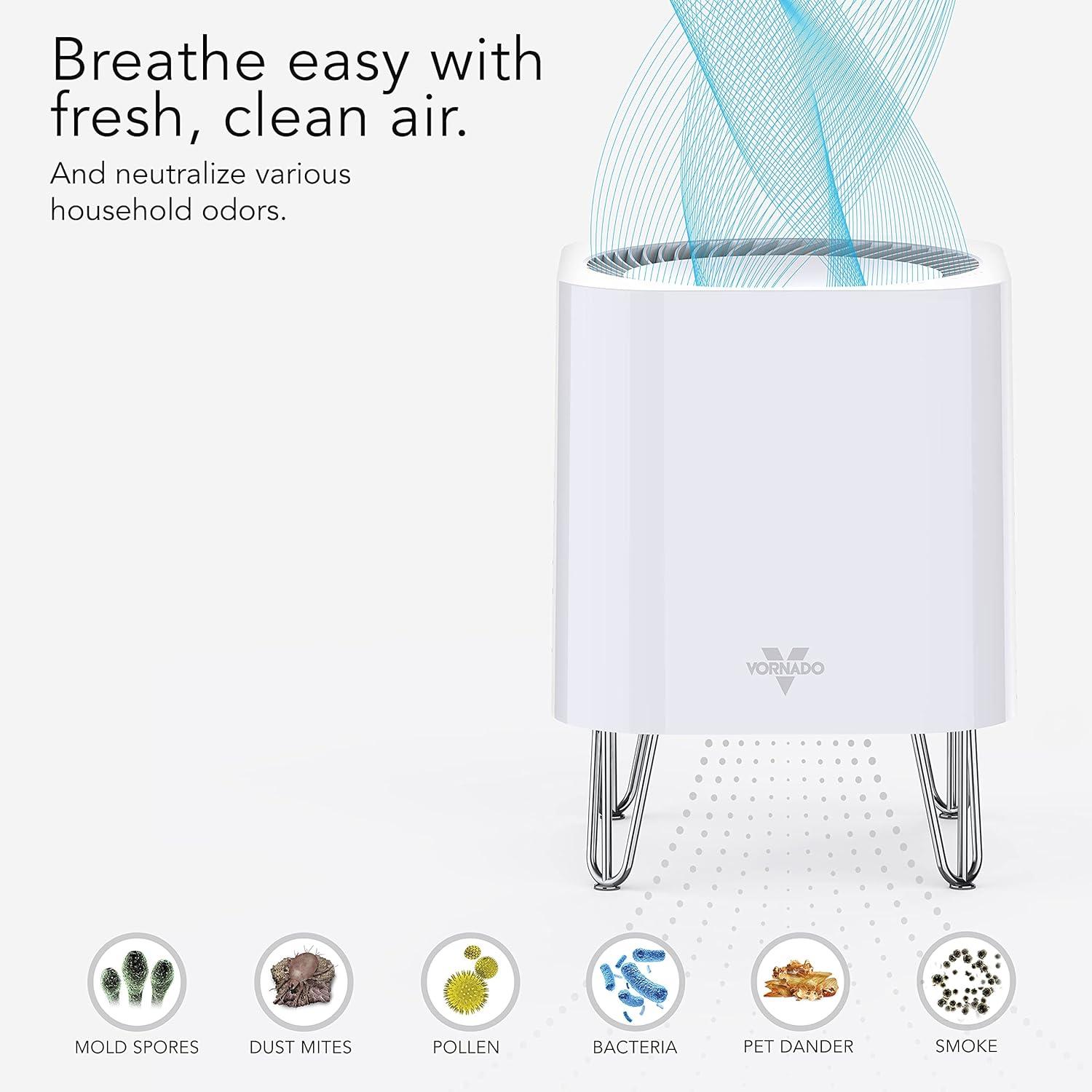 White HEPA Air Purifier with Button Control