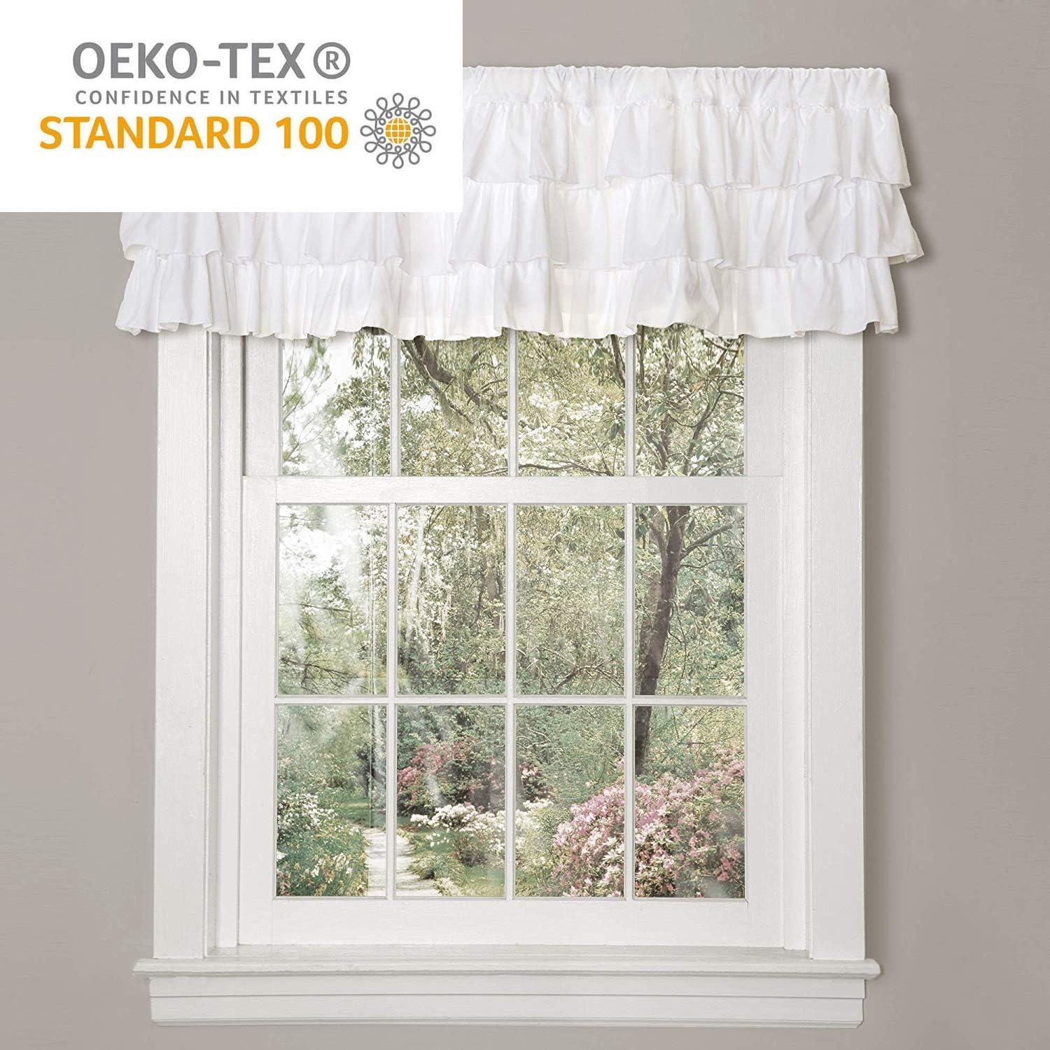 Lush Decor Belle Ruffled 84'' W Window Valance