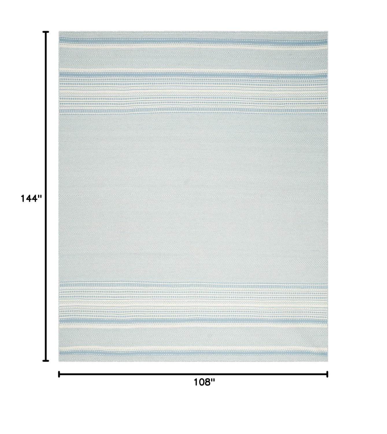 Grice Kilim Hand Woven Flat Weave Wool Striped Rug