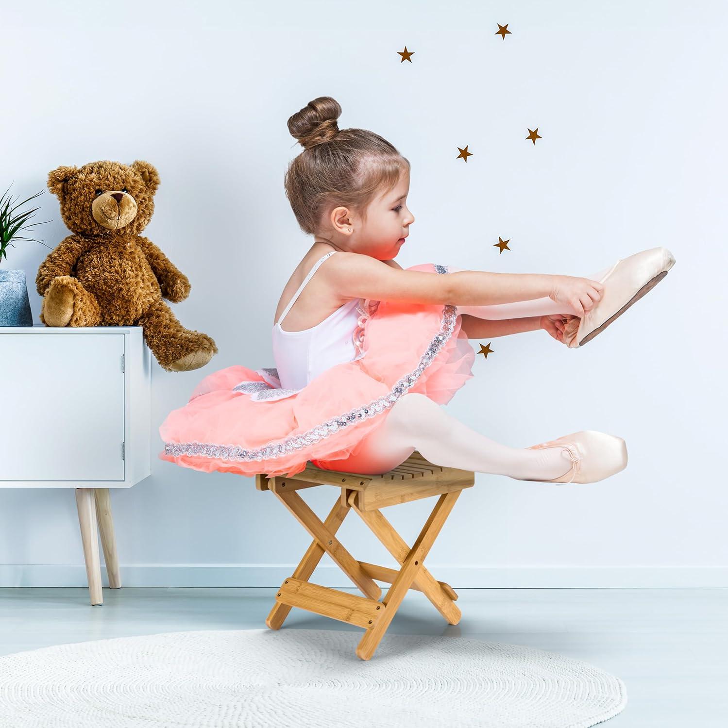 Sorbus Sorbus Bamboo Folding Step Stool Bench