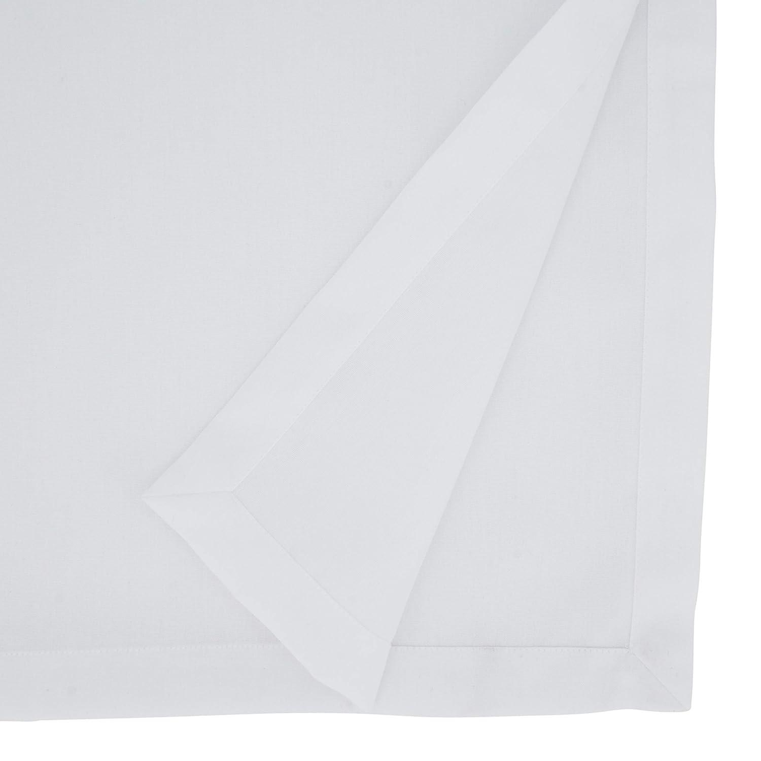 Saro Lifestyle Solid Color Everyday Table Runner, White, 16" x 72"